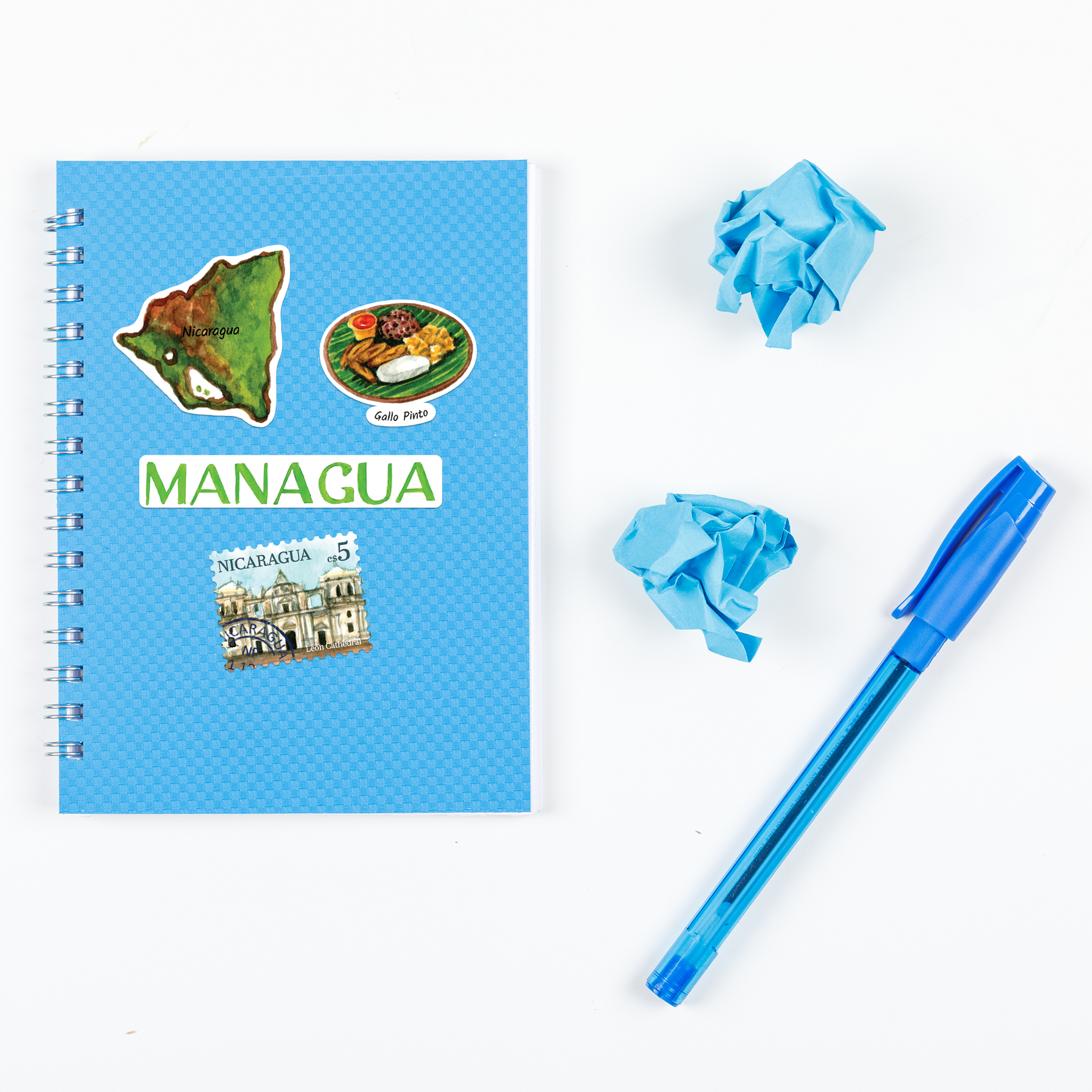 Natural Nicaragua Travel Stickers (28pcs)