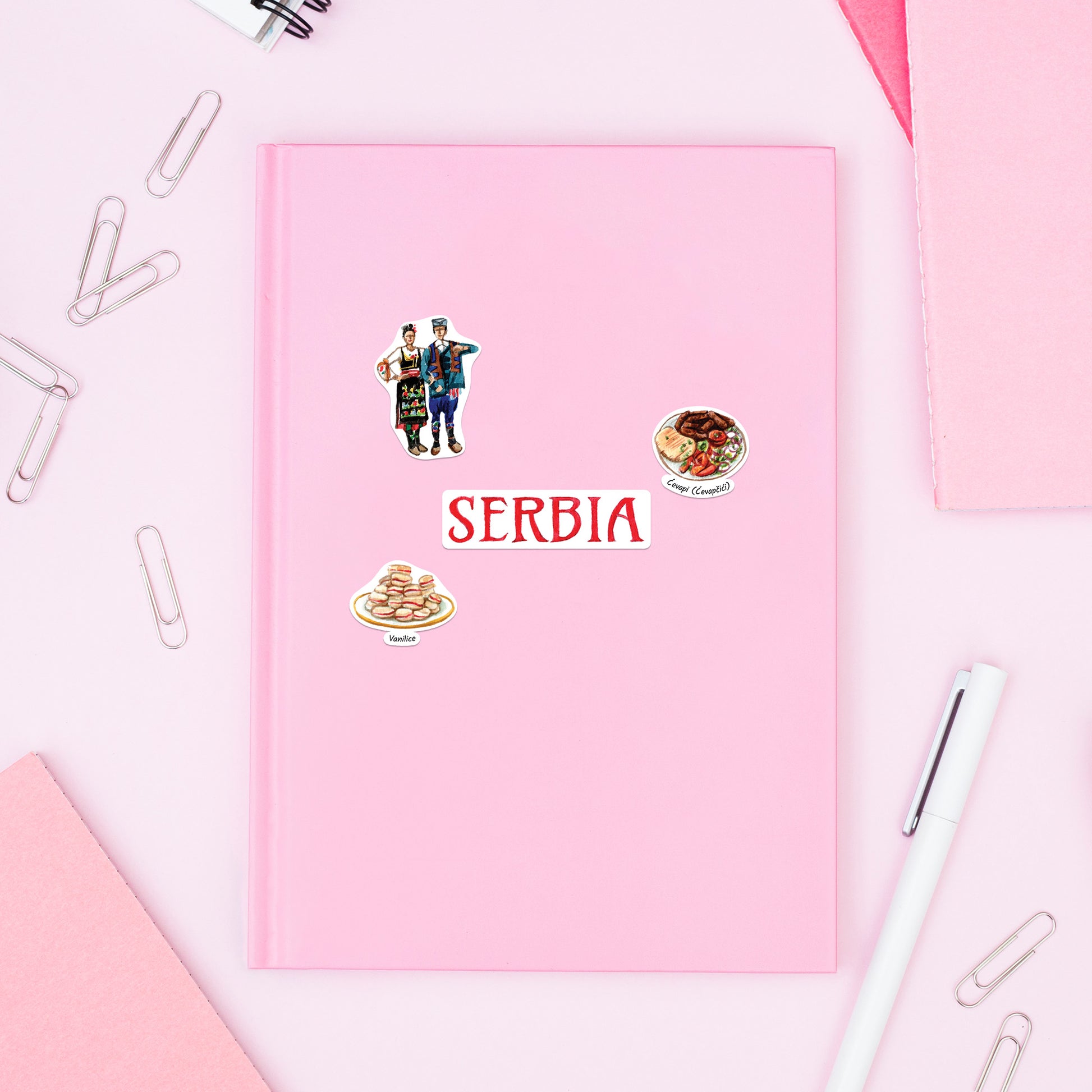 Soulful Serbia Travel Stickers (28pcs)