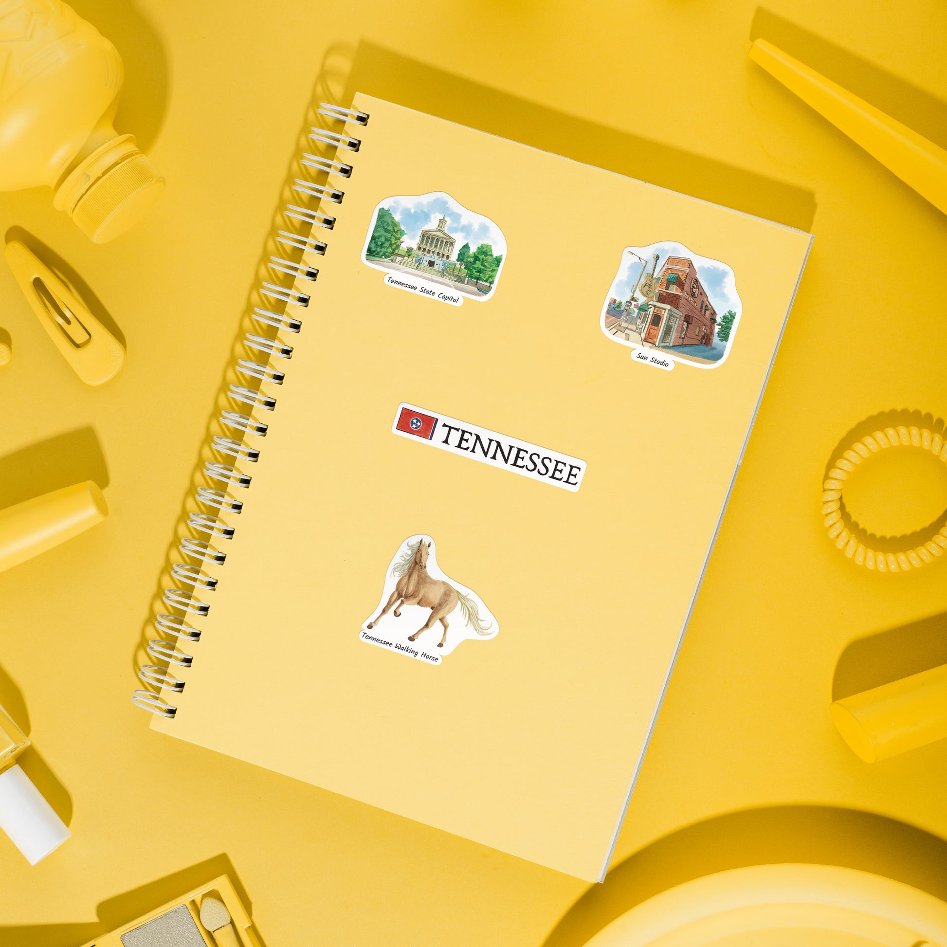 Timeless Tennessee State Travel Stickers (28pcs)