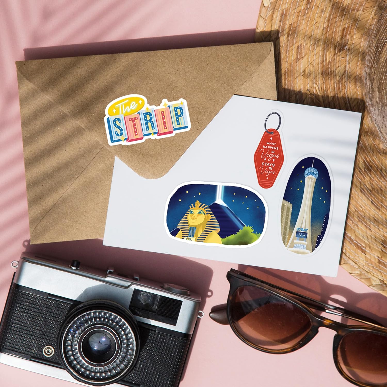 Glitzy Las Vegas Travel Stickers (28pcs)