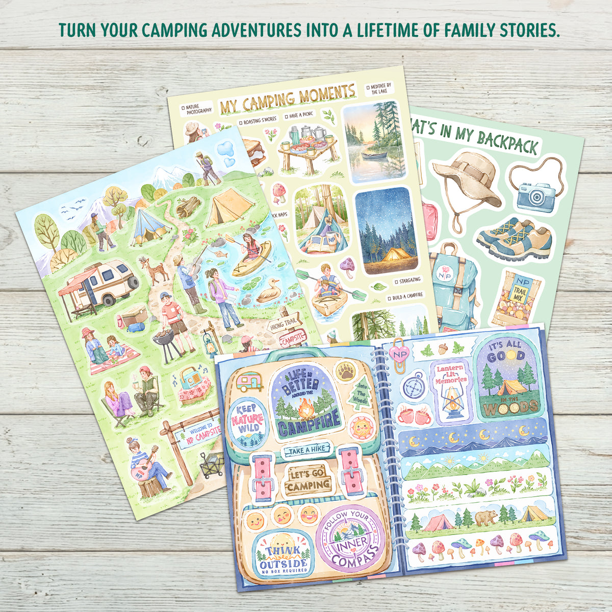Camping Lifestyle Travel Stickers (90+ pcs)