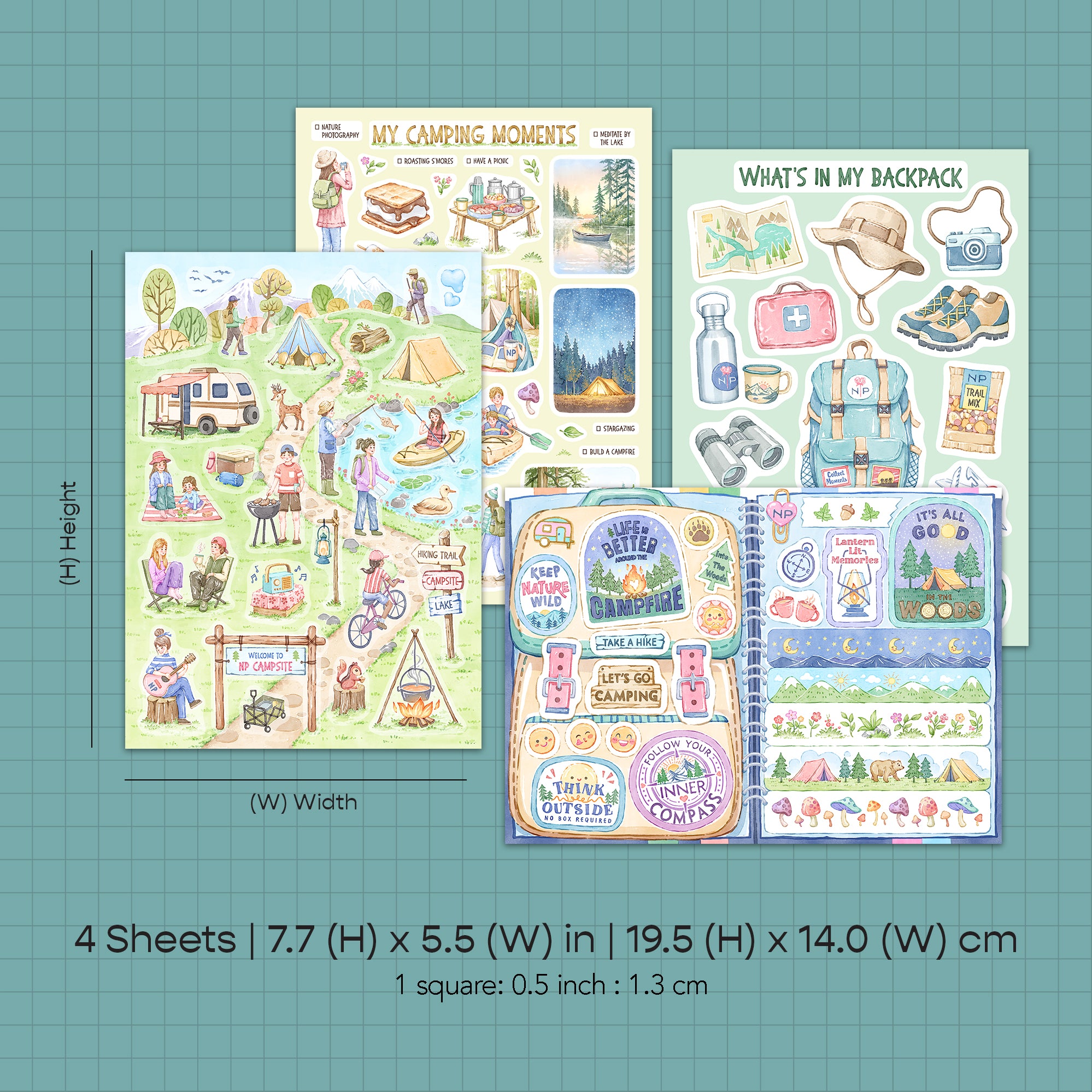 Camping Lifestyle Travel Stickers (90+ pcs)