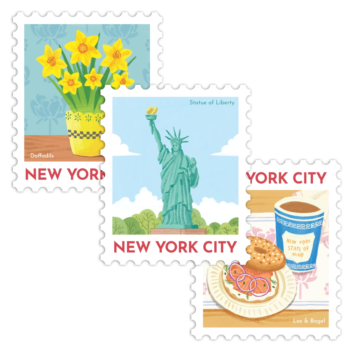 Nostalgic New York City Magnet Set (3pcs)