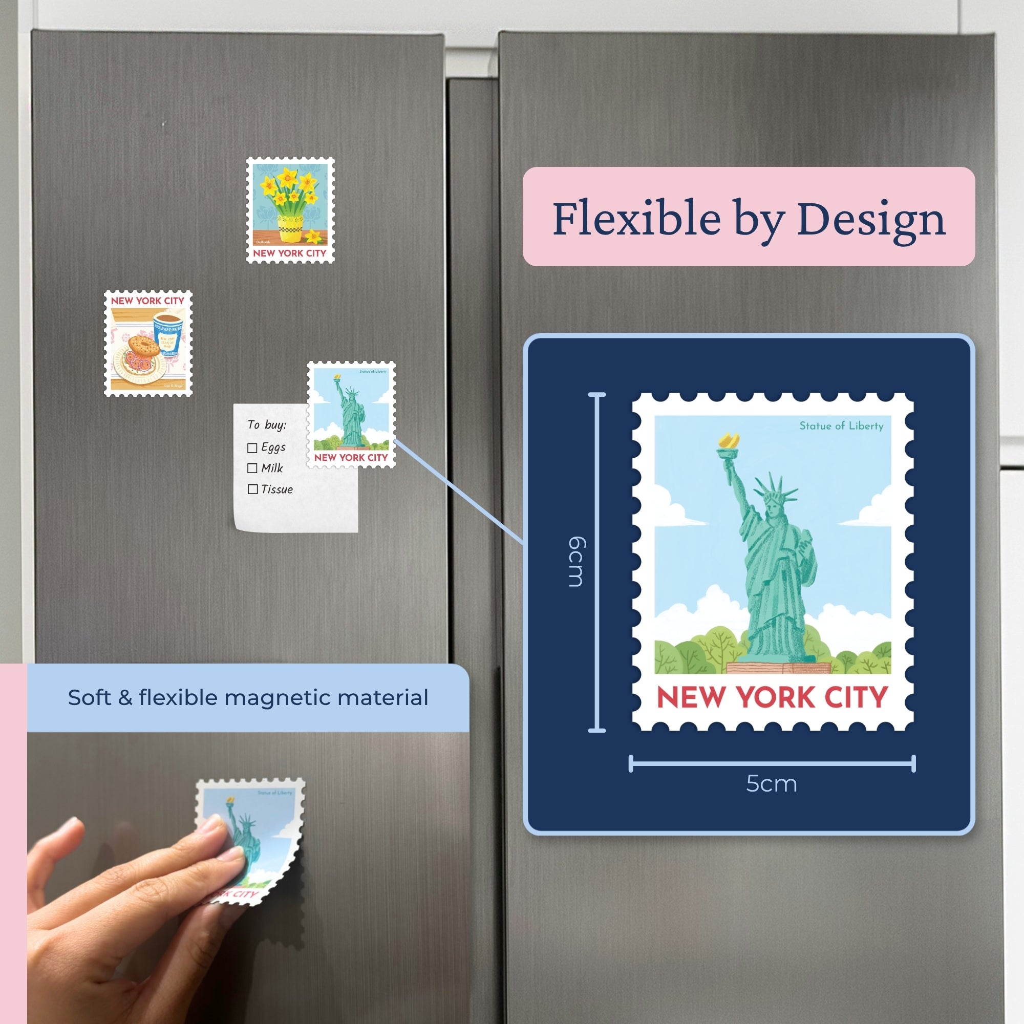 Nostalgic New York City Magnet Set (3pcs)