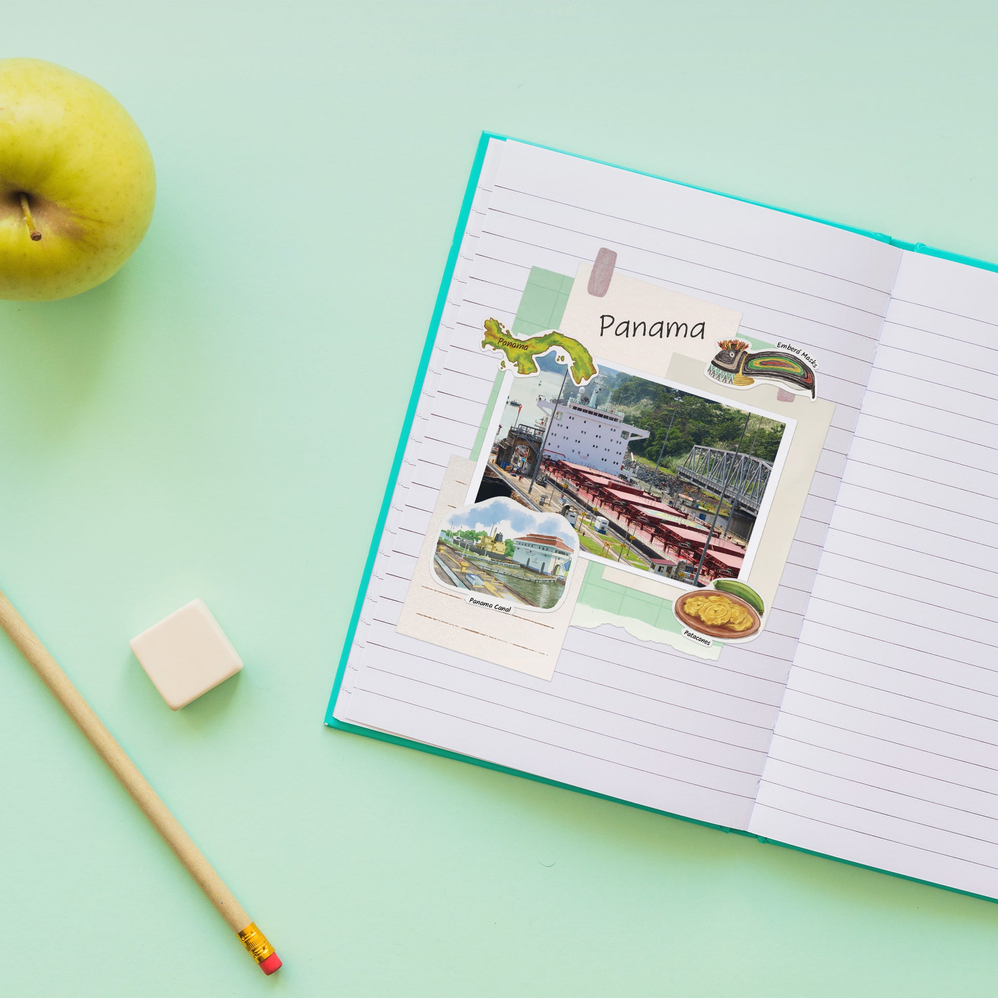 Panoramic Panama Travel Stickers (28pcs)