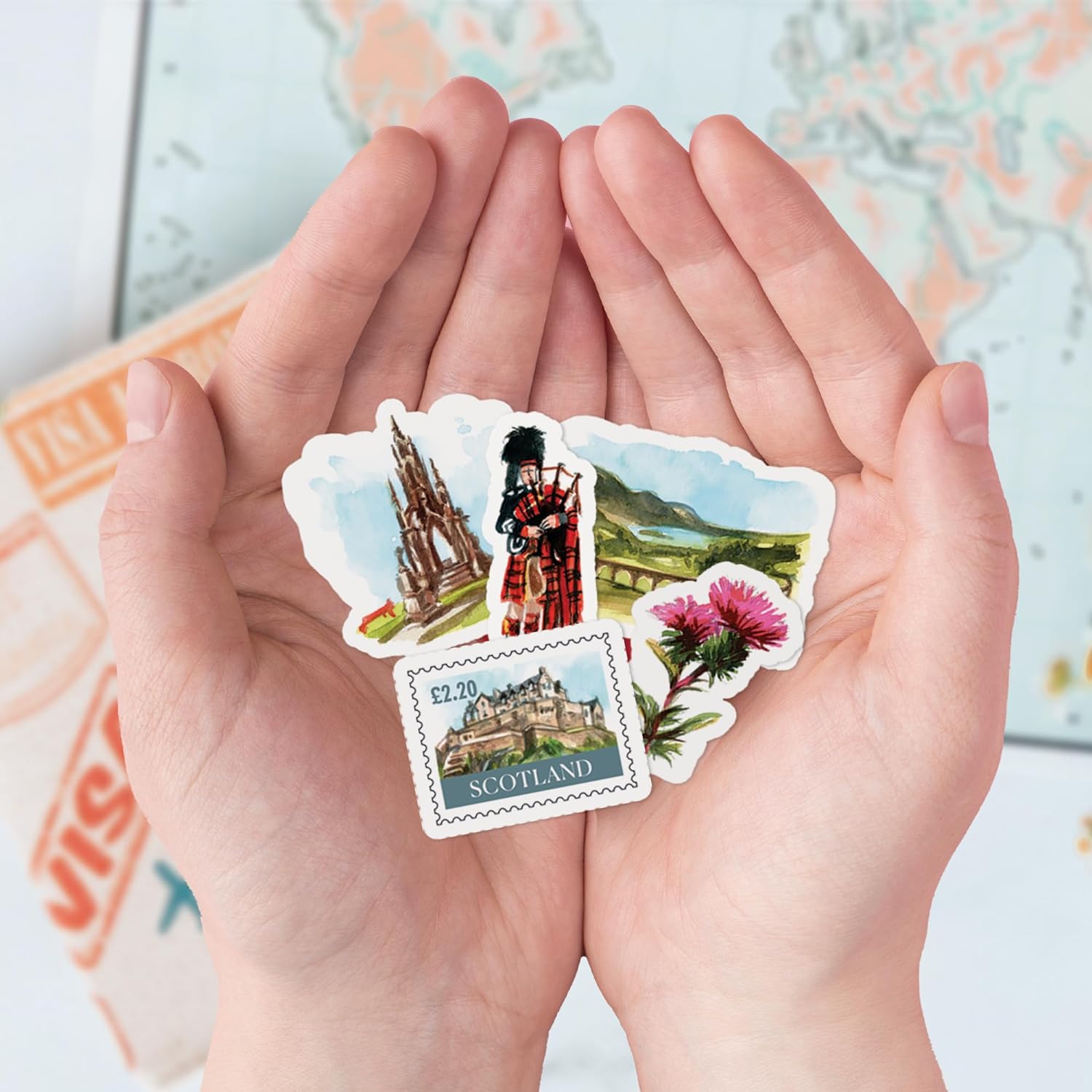 Spectacular Scotland Travel Stickers (31pcs)