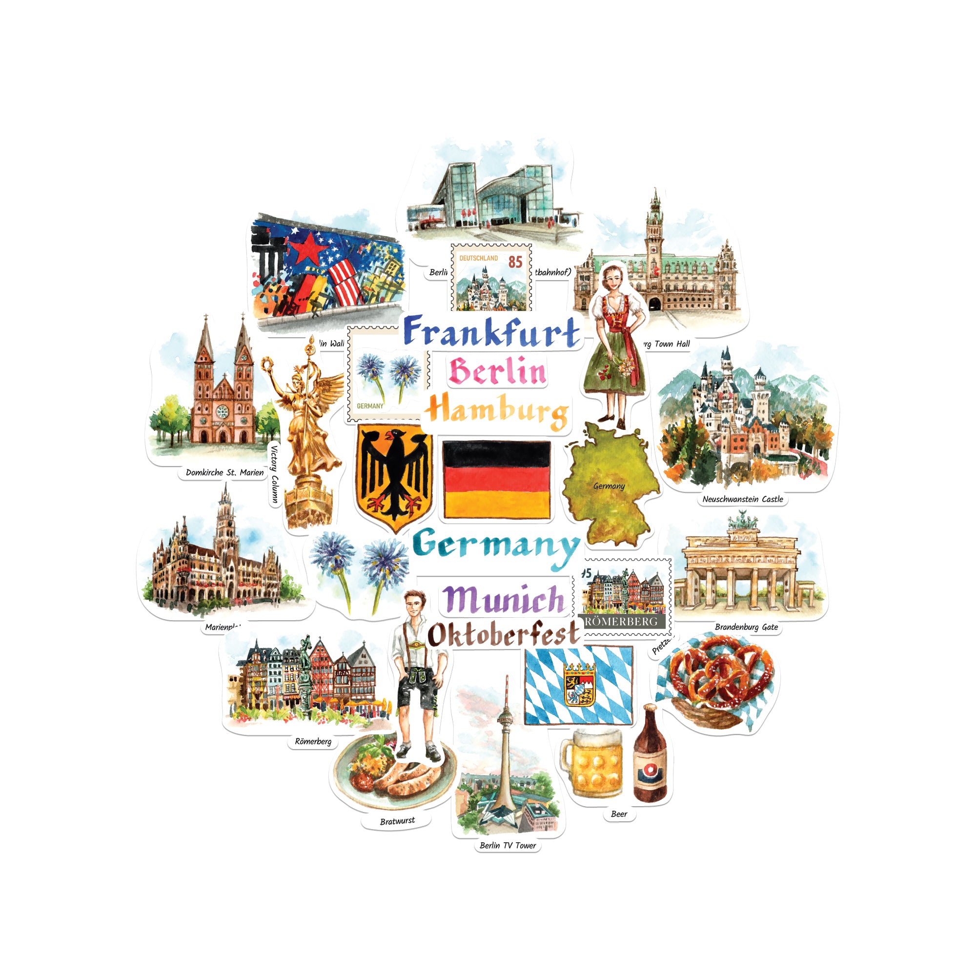Gorgeous Germany Statement Stickers (29pcs)