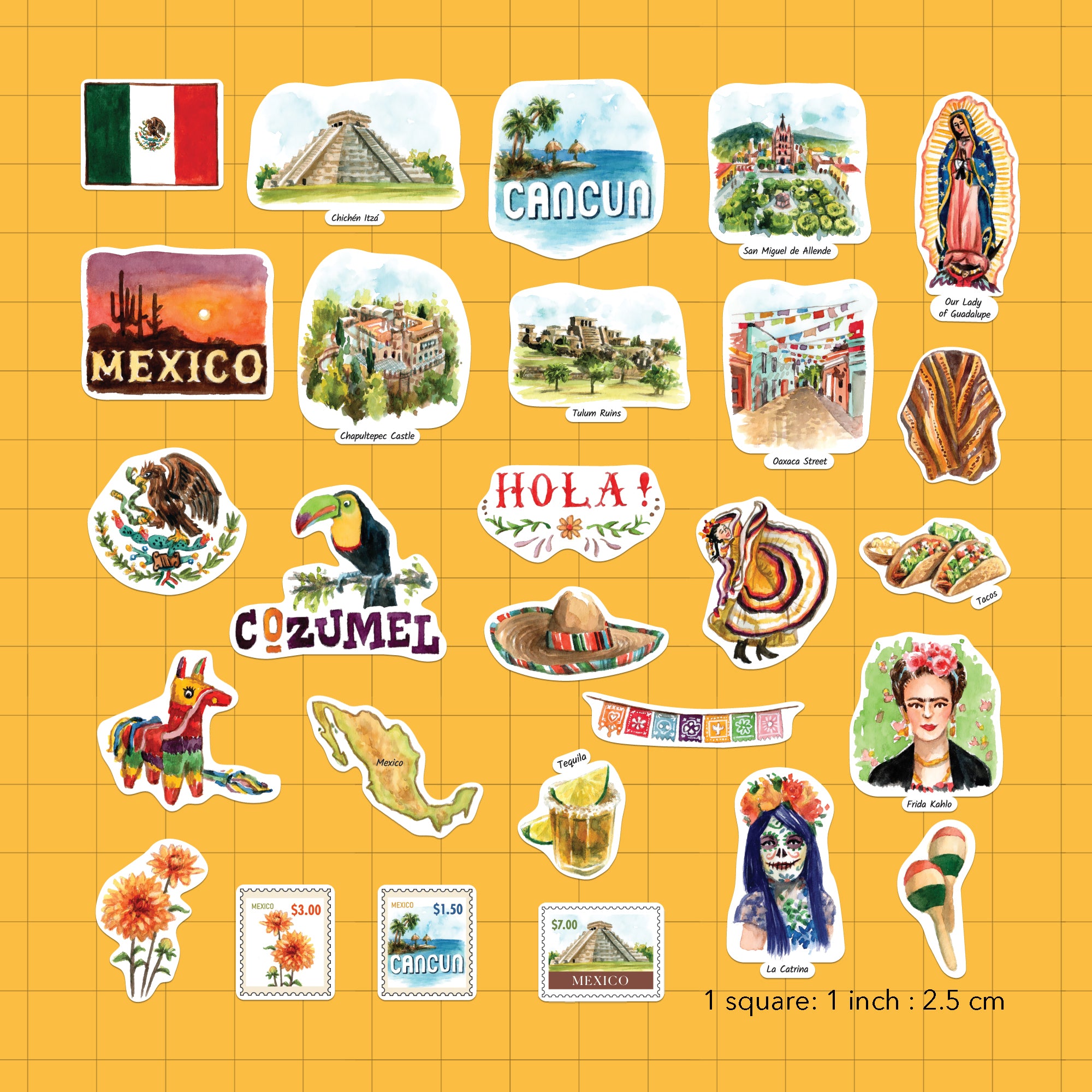 Enchanting Mexico Statement Sticker (27pcs)