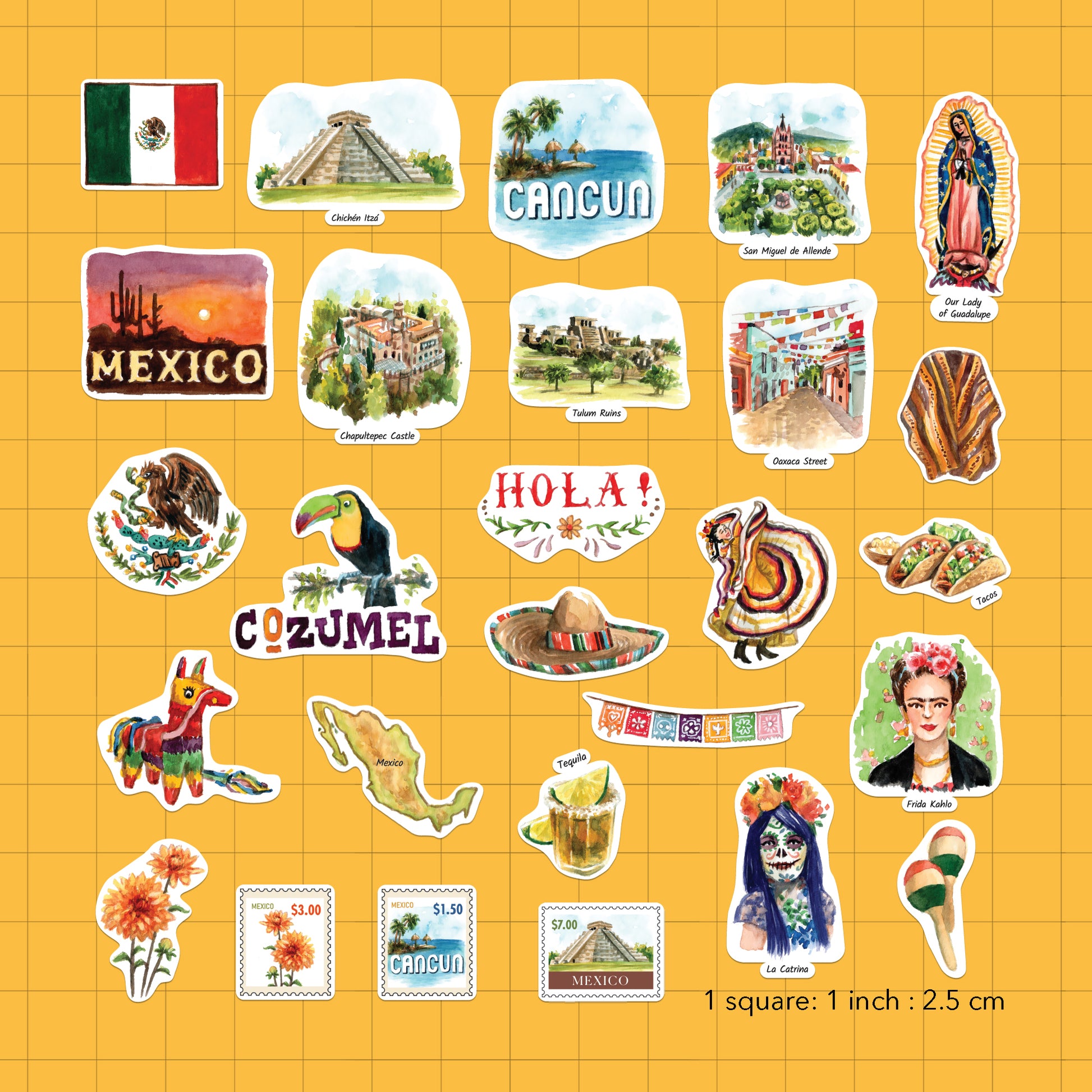 Enchanting Mexico Statement Sticker (27pcs)