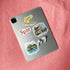 Croatia map, 'Split', St James Cathedral and Lovrijenac Fortress stickers on a grey tablet