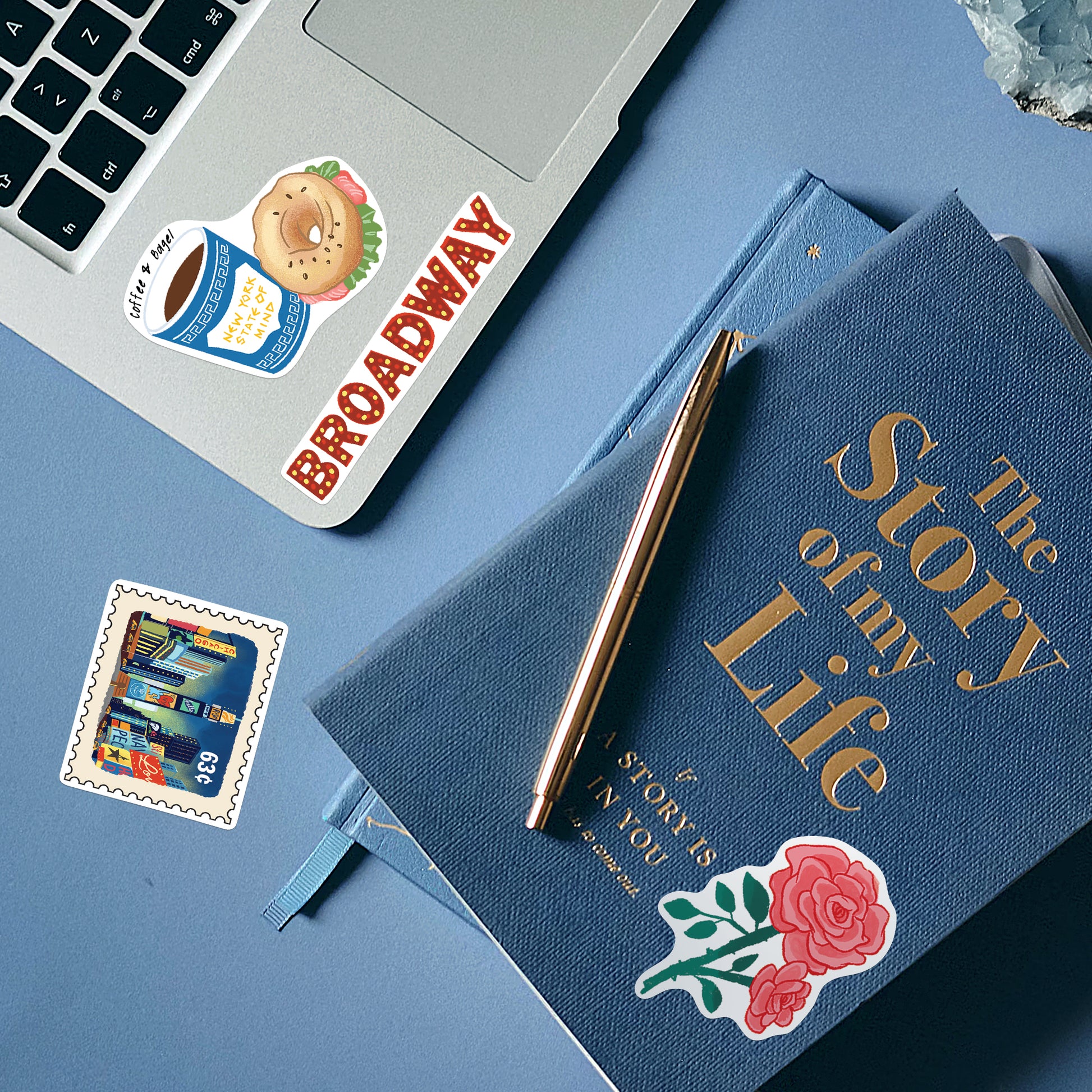 Iconic New York State Large Size Travel Stickers (28pcs)