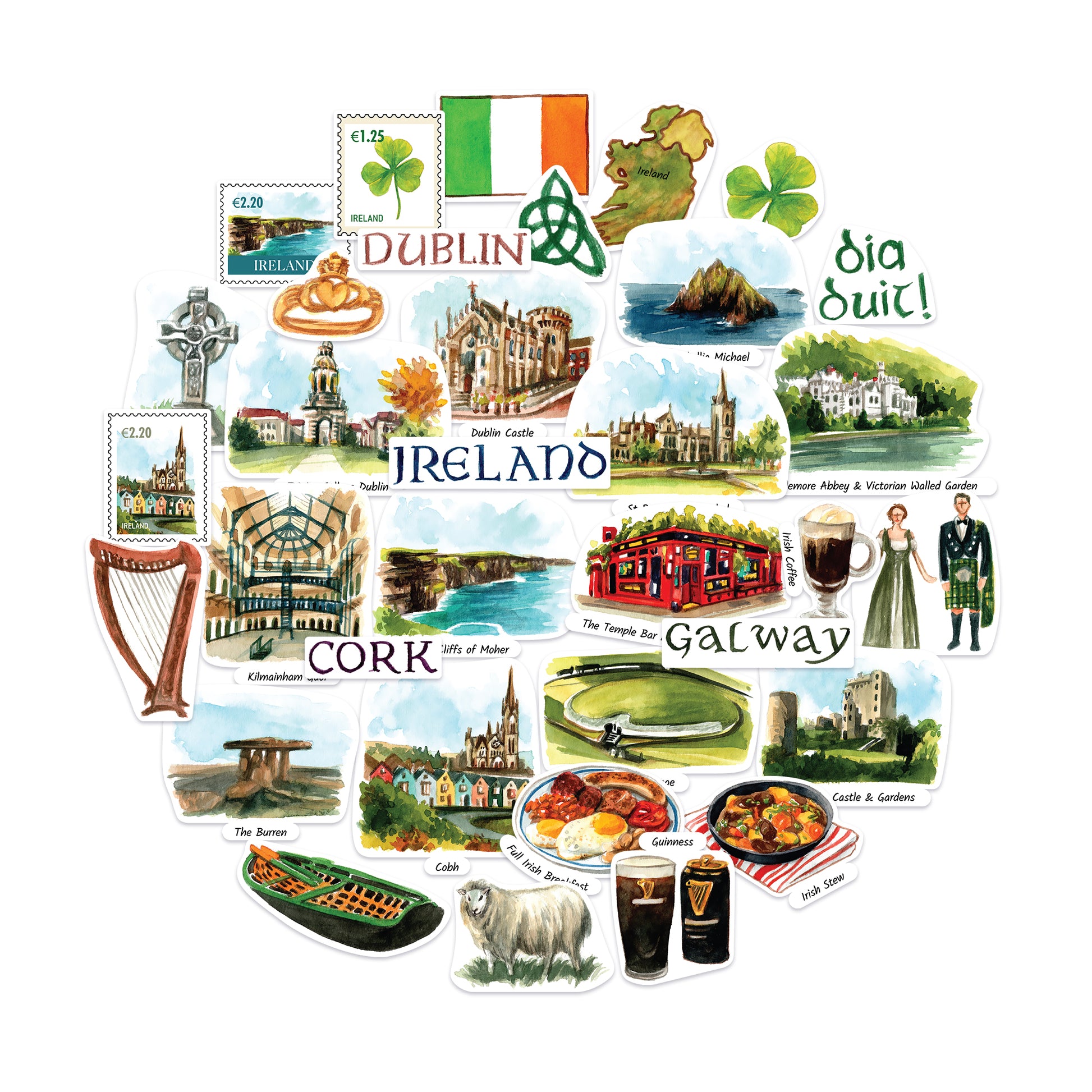 Emerald Ireland Statement Stickers (34pcs)