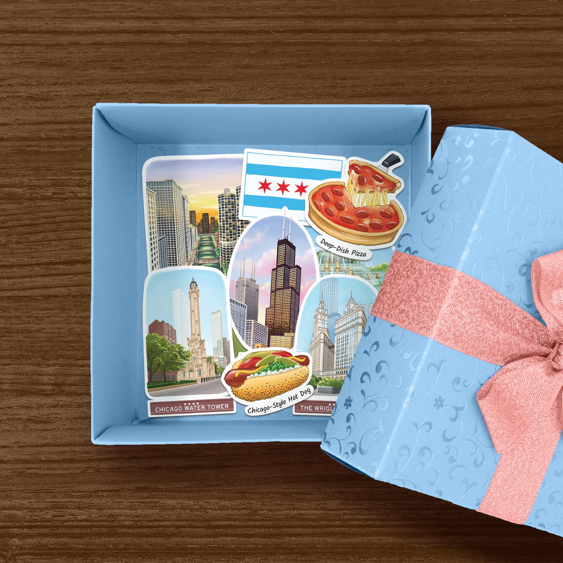 Windy Chicago Statement Stickers (28pcs)