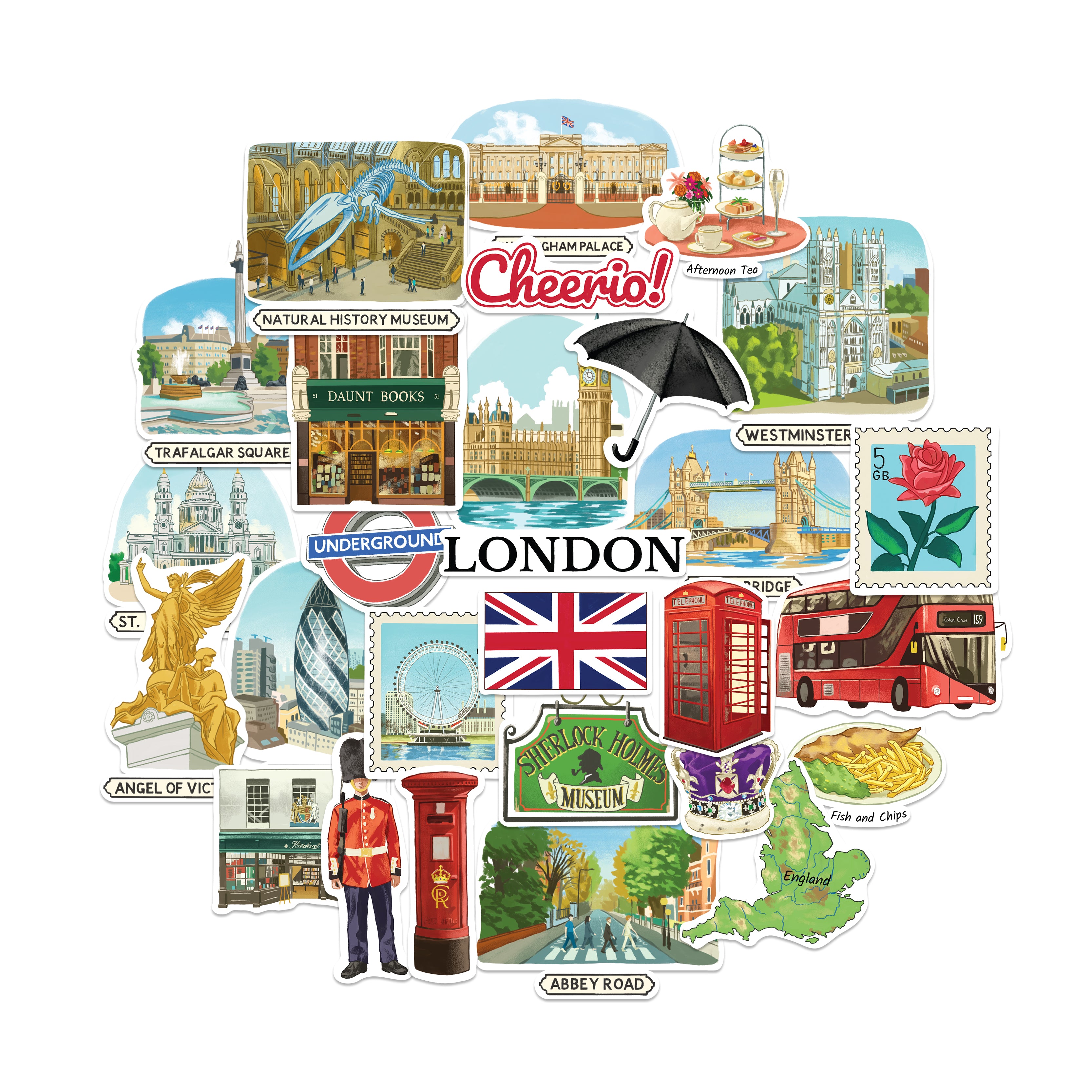 Bustling London Statement Stickers (28pcs)