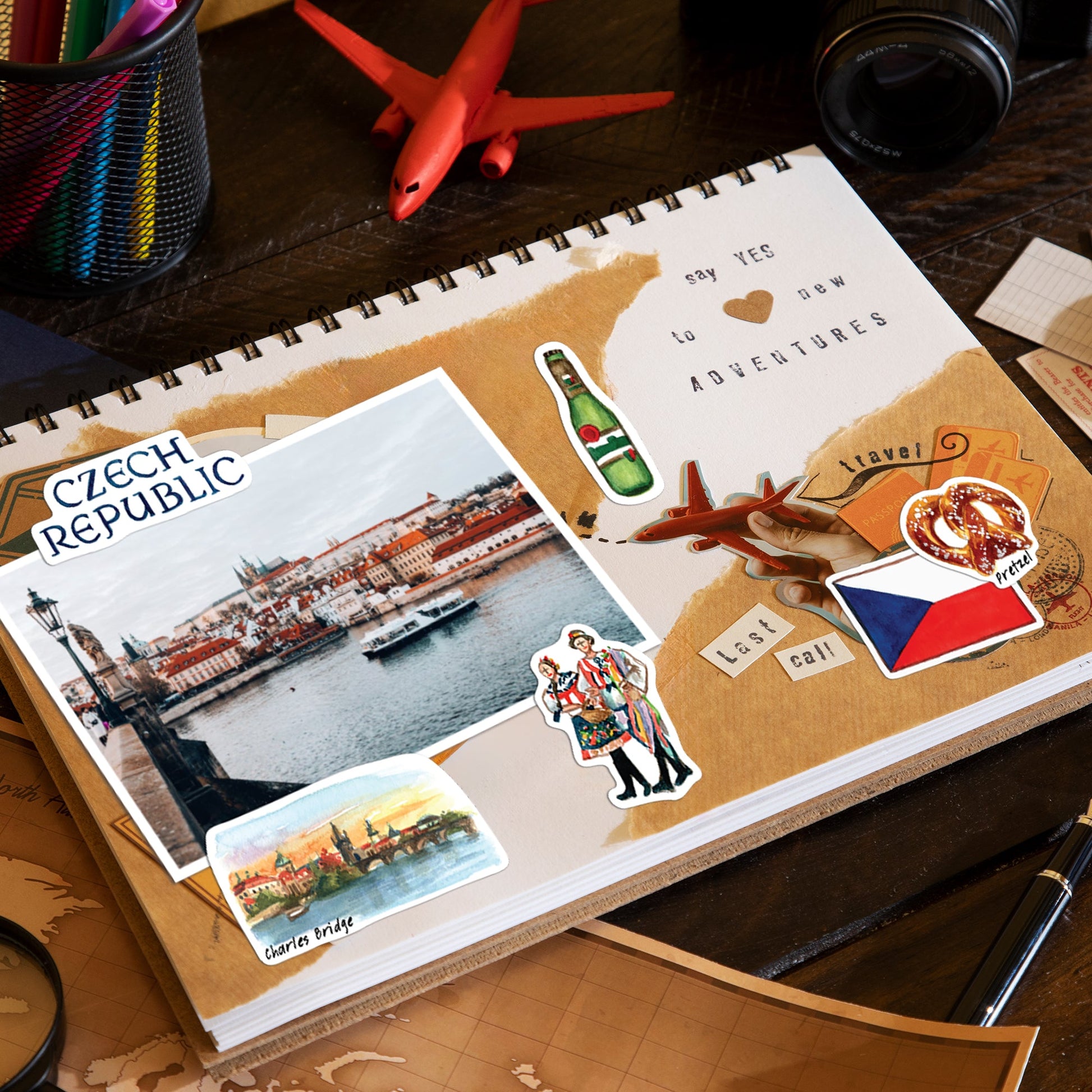 Charming Czech Republic Travel Stickers (28pcs)