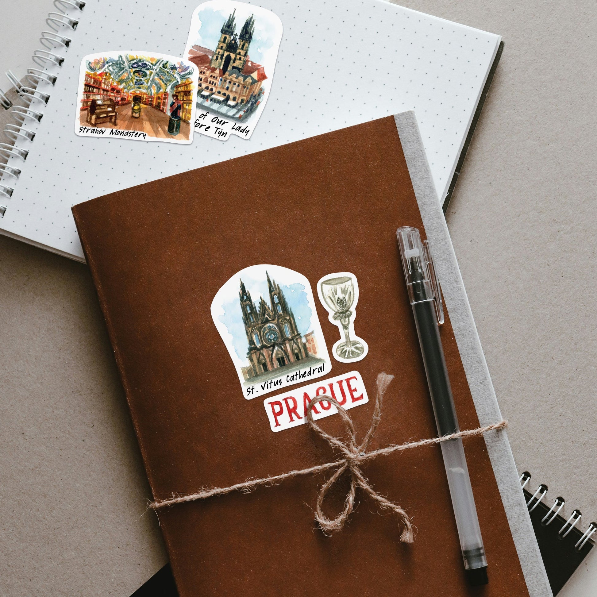Charming Czech Republic Travel Stickers (28pcs)