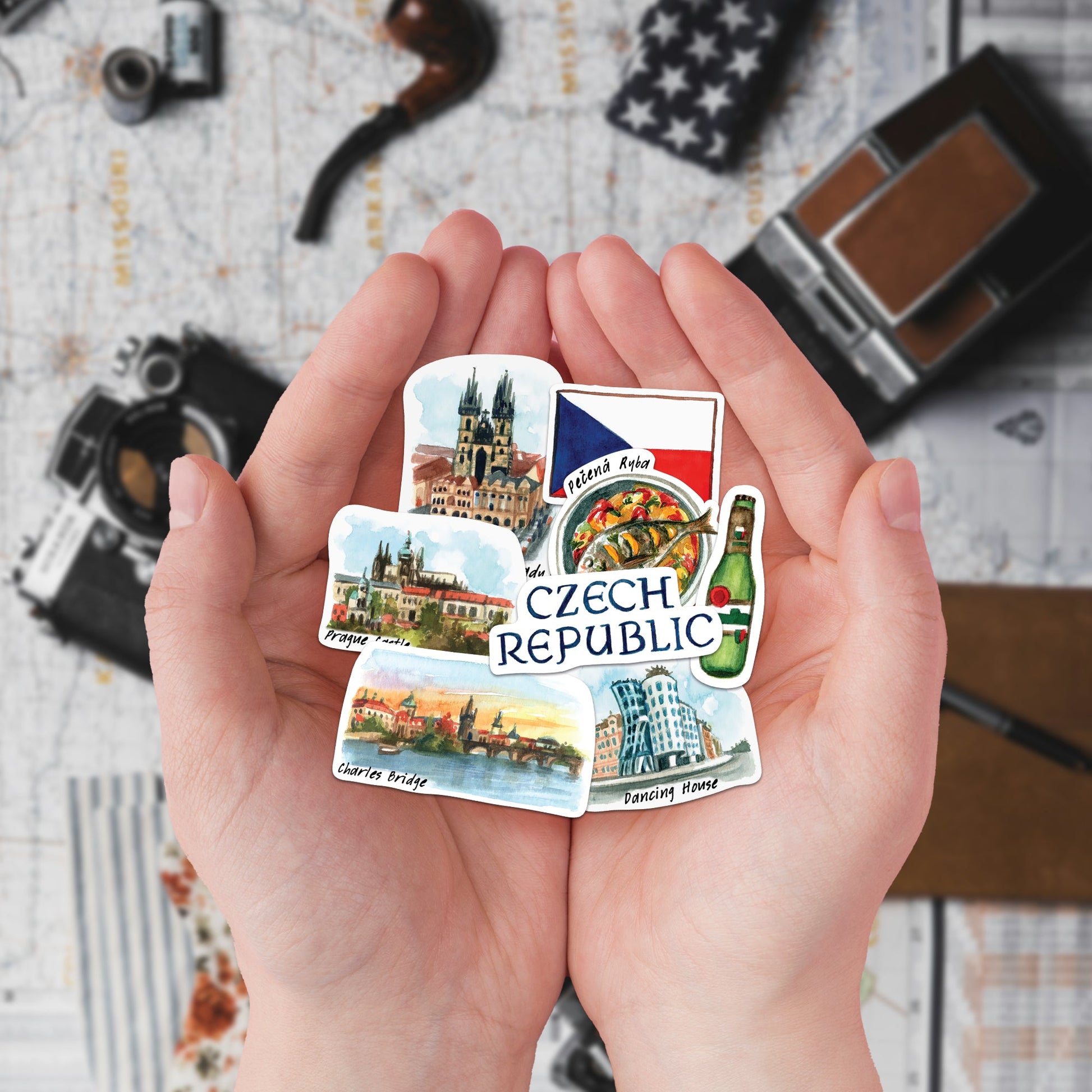 Charming Czech Republic Travel Stickers (28pcs)