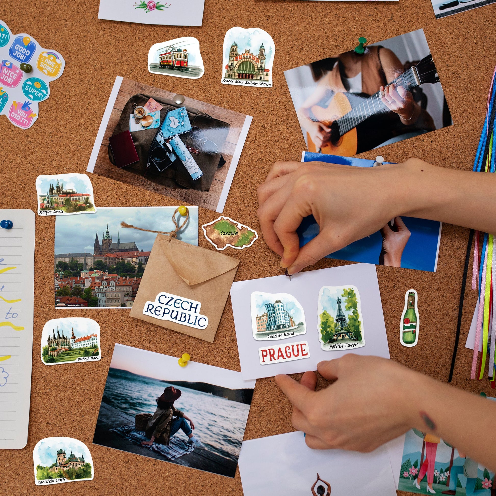 Charming Czech Republic Travel Stickers (28pcs)