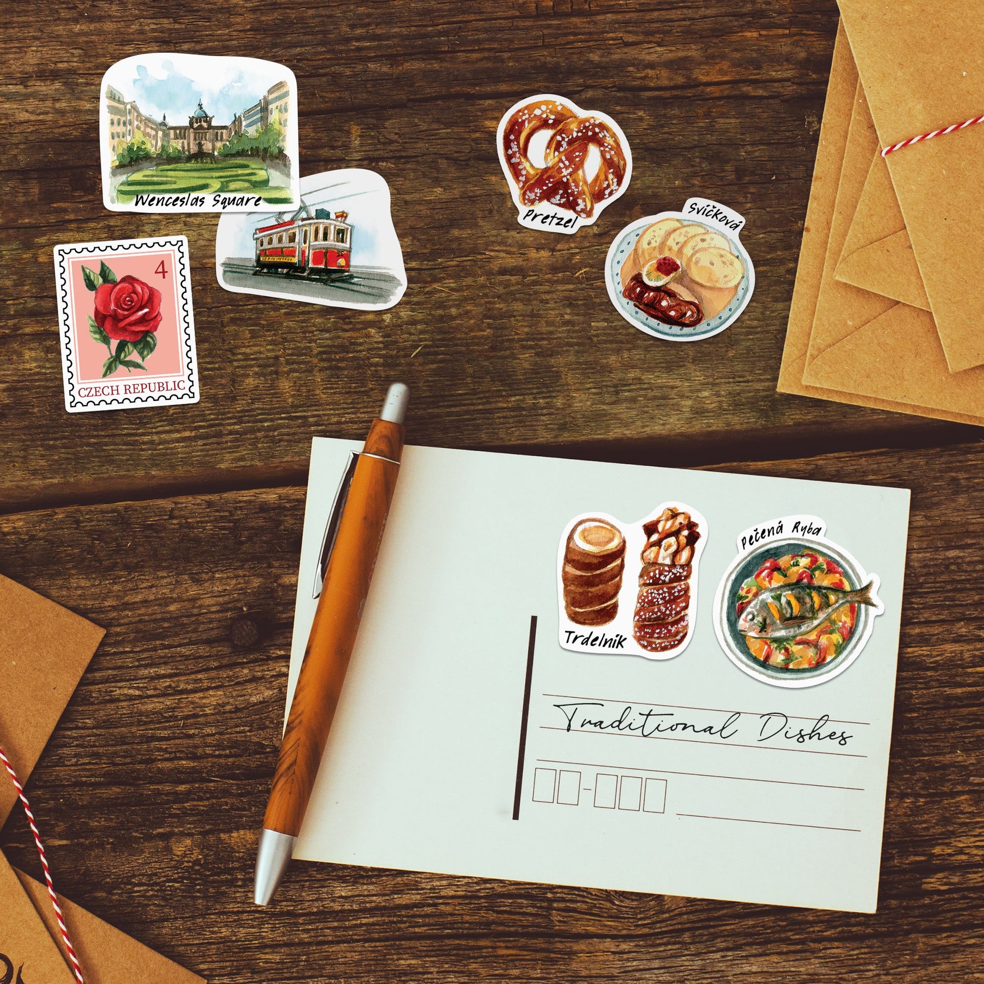 Charming Czech Republic Travel Stickers (28pcs)
