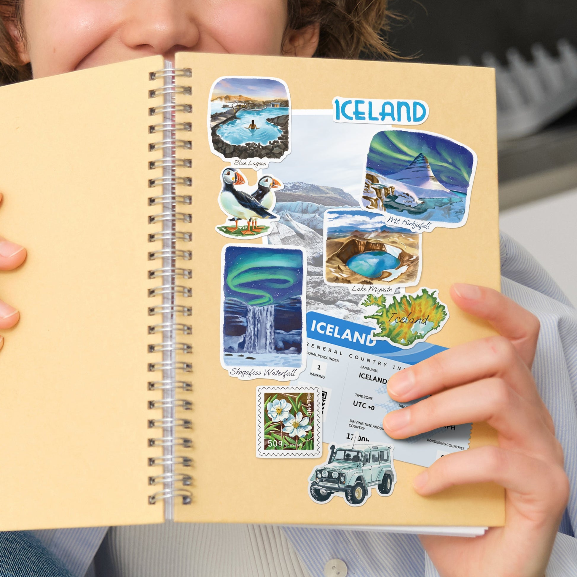 Magical Iceland Travel Stickers (28pcs)