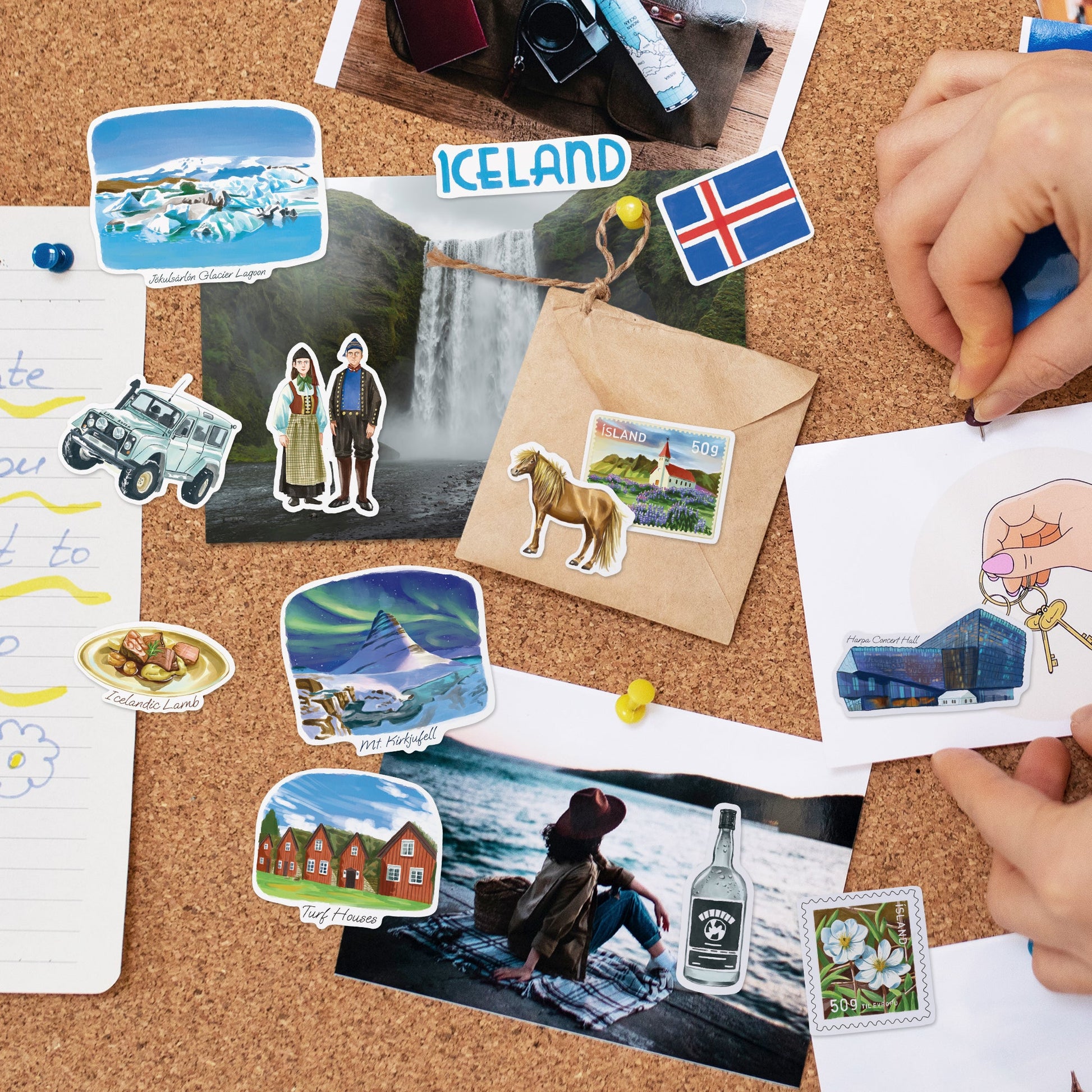 Magical Iceland Travel Stickers (28pcs)