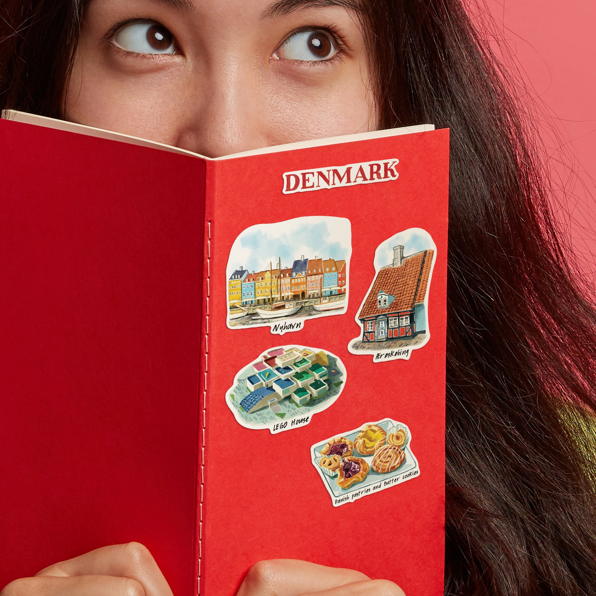 Delightful Denmark Travel Stickers (28pcs)