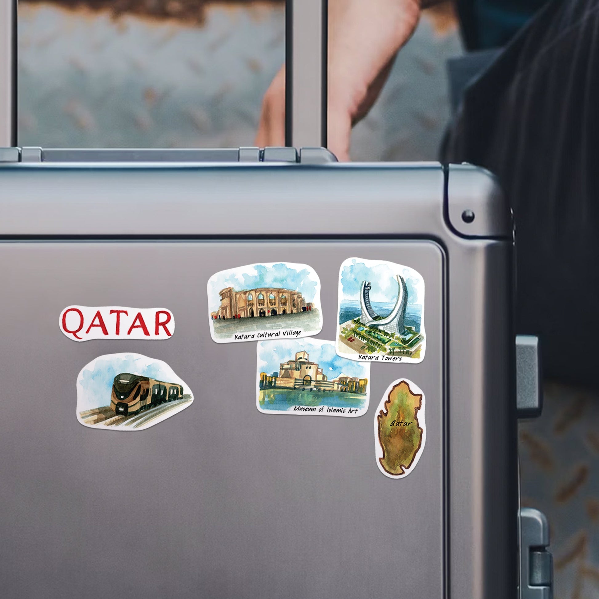Modern Qatar Travel Stickers (28pcs)