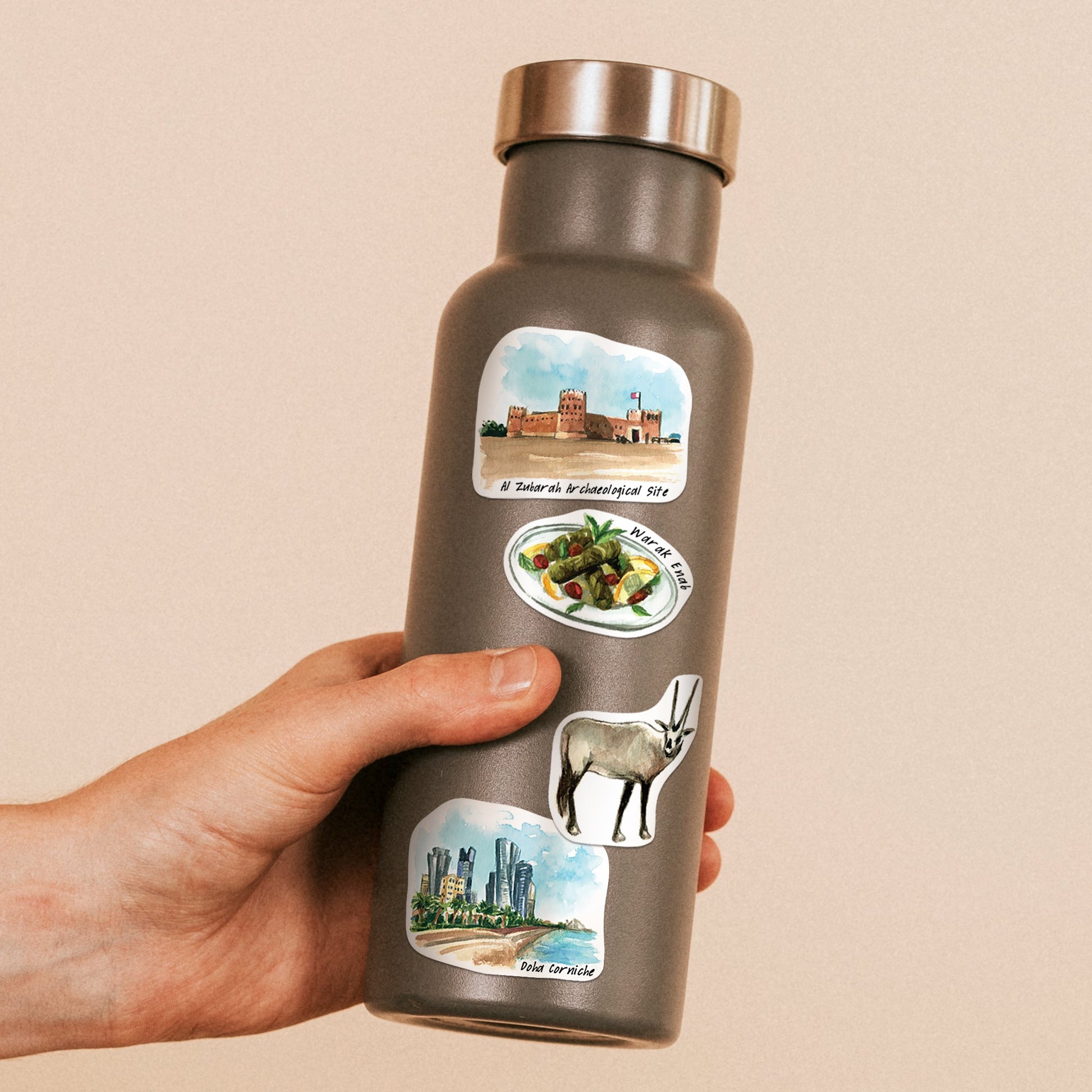 Modern Qatar Travel Stickers (28pcs)