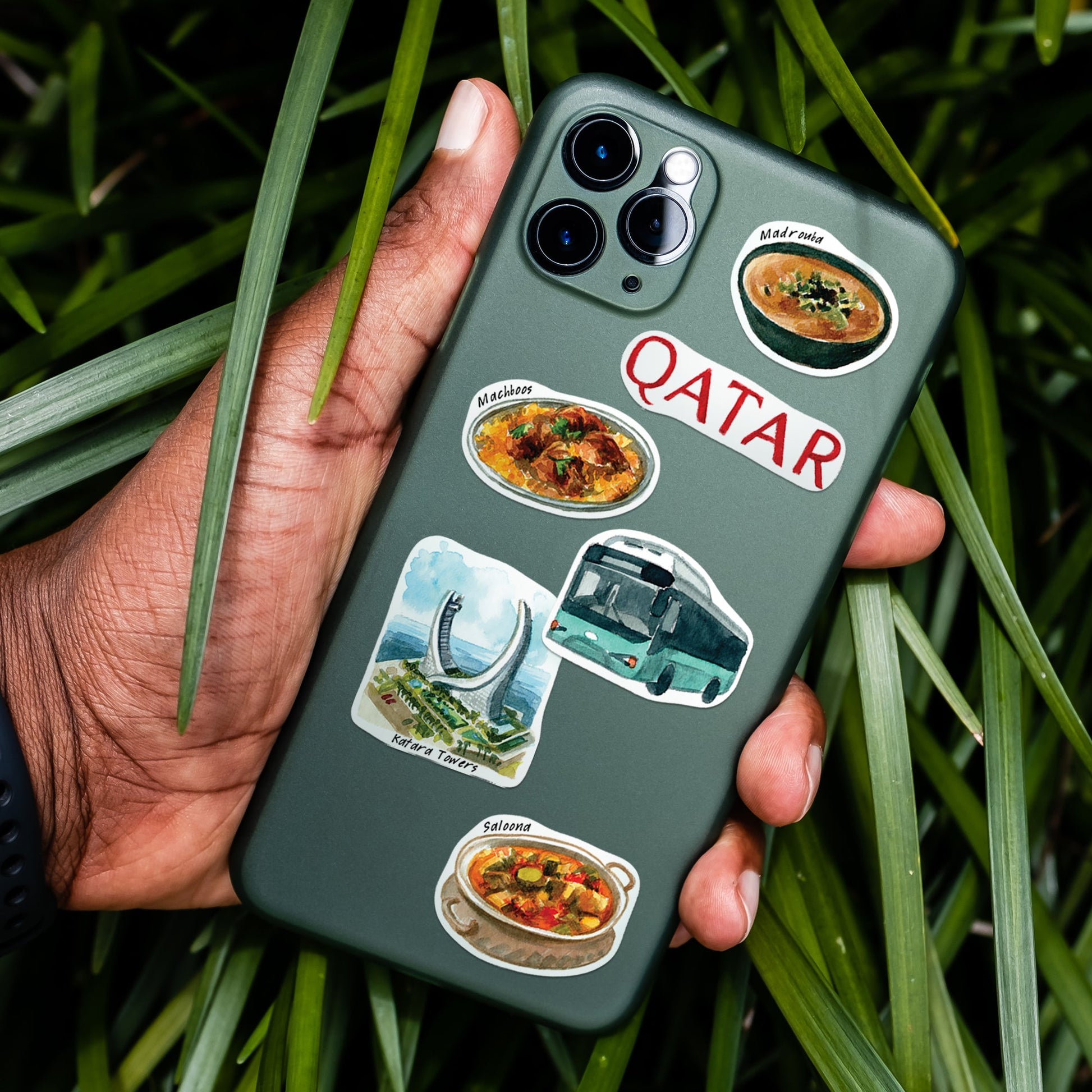Modern Qatar Travel Stickers (28pcs)