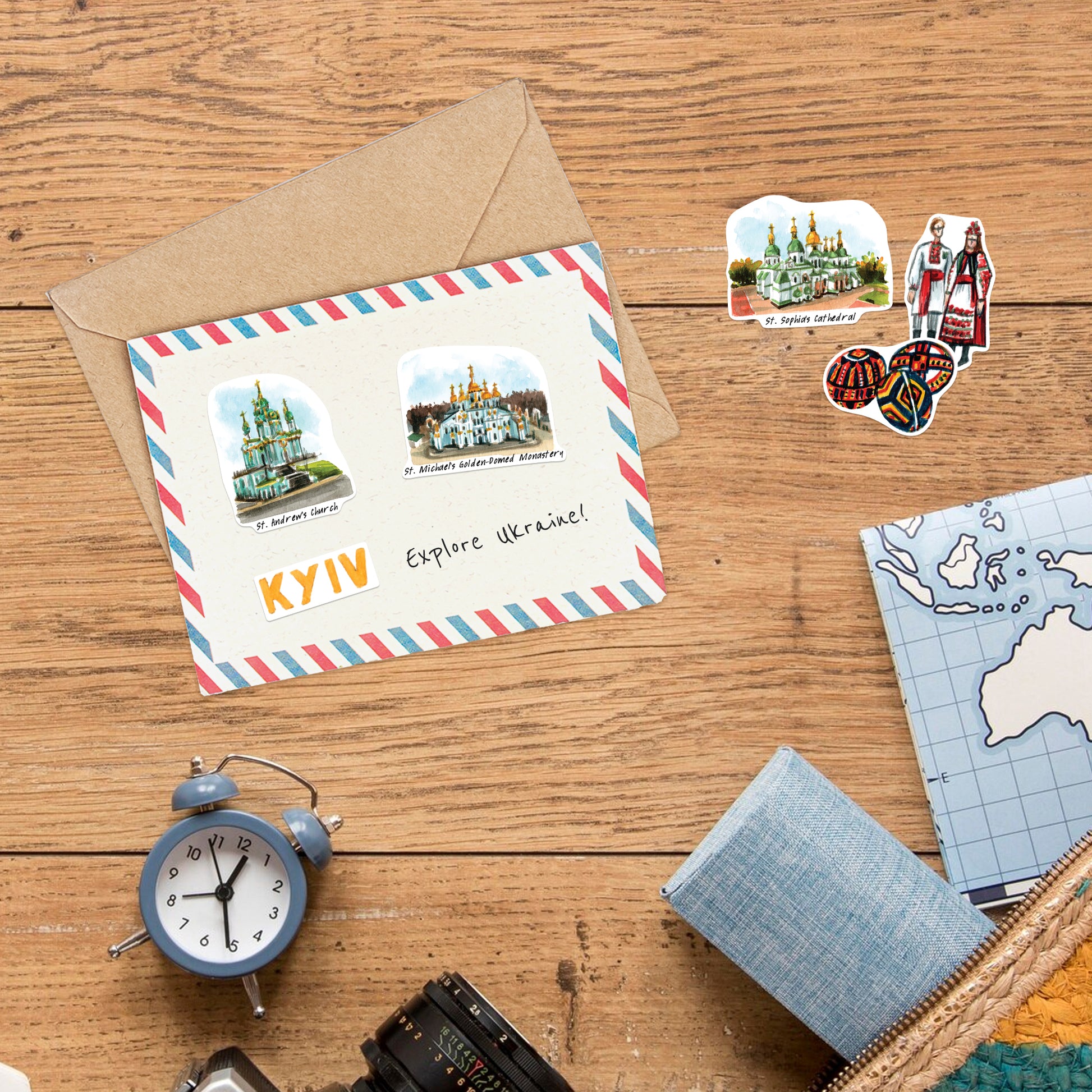 Resilient Ukraine Travel Stickers (28pcs)