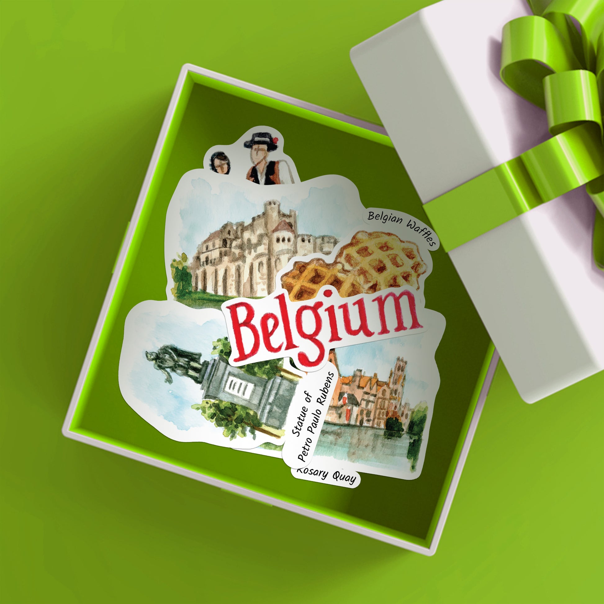 Beautiful Belgium Statement Stickers (28pcs)