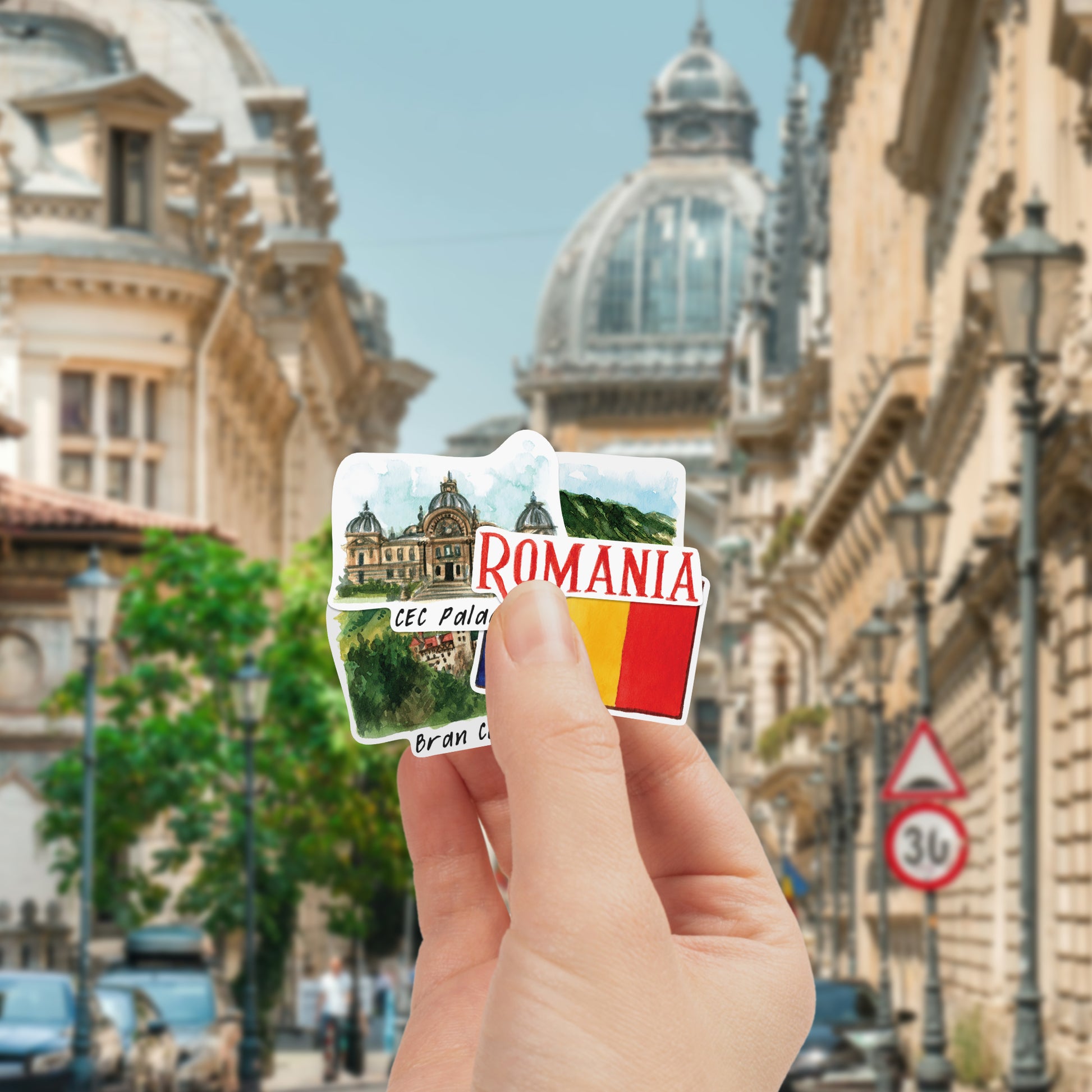 Remarkable Romania Travel Stickers (28pcs)