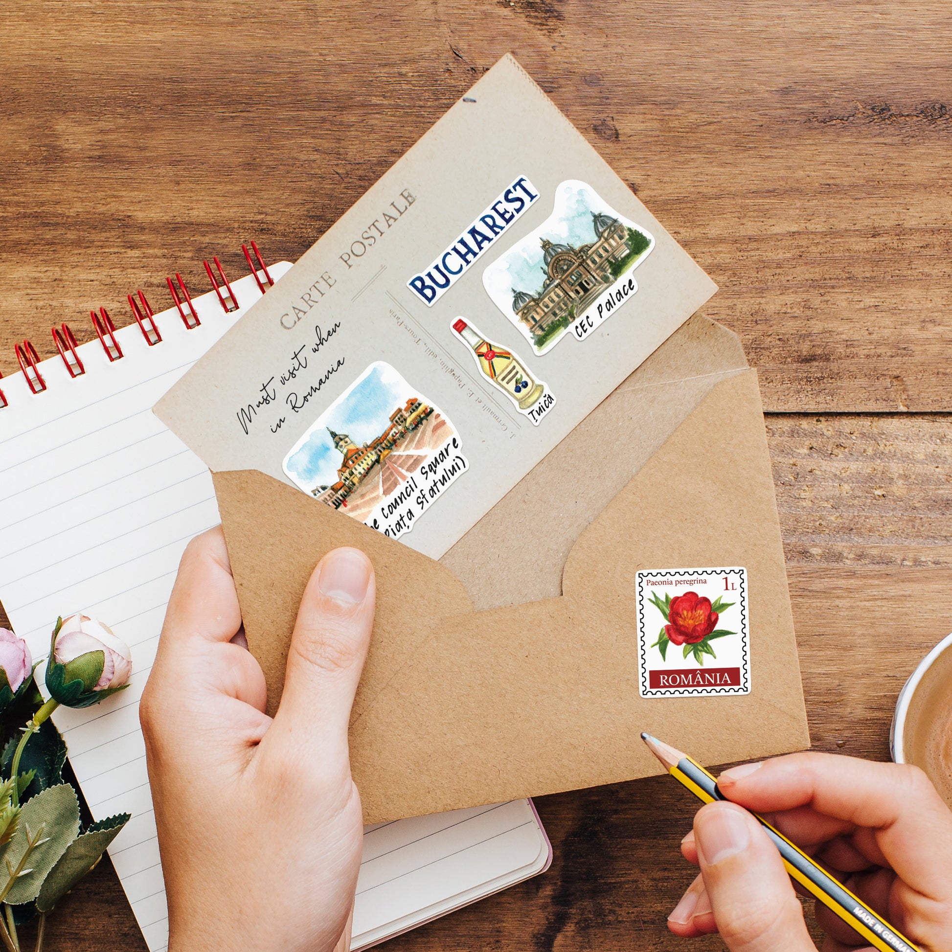 Remarkable Romania Travel Stickers (28pcs)