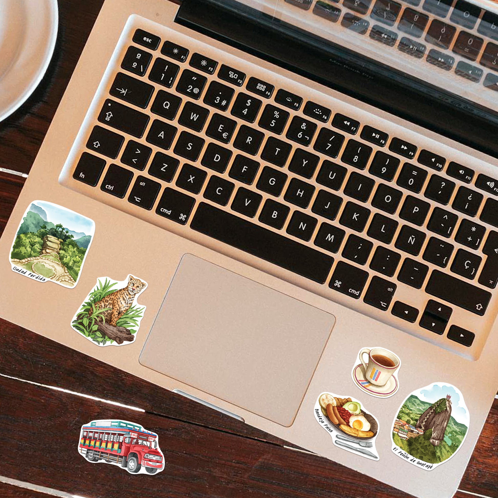 Colorful Colombia Travel Stickers (28pcs)