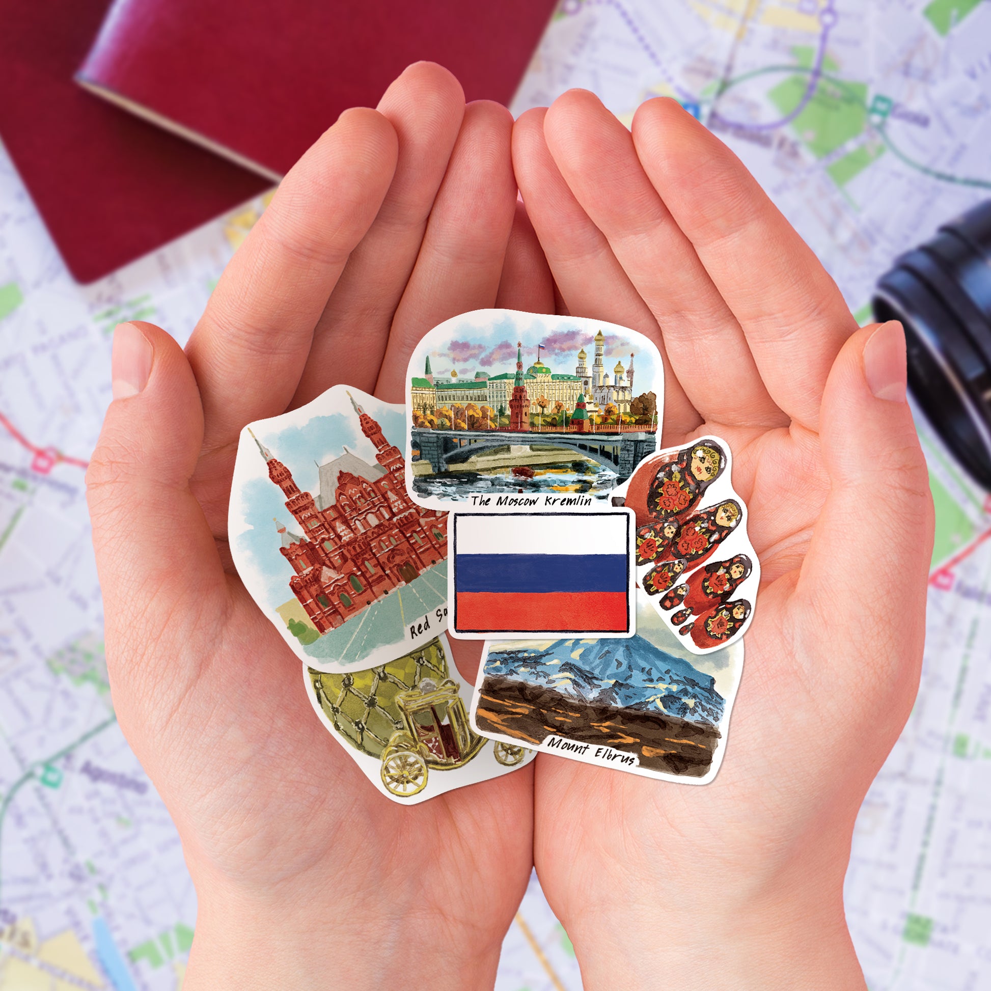 Fascinating Russia Travel Stickers (28pcs)