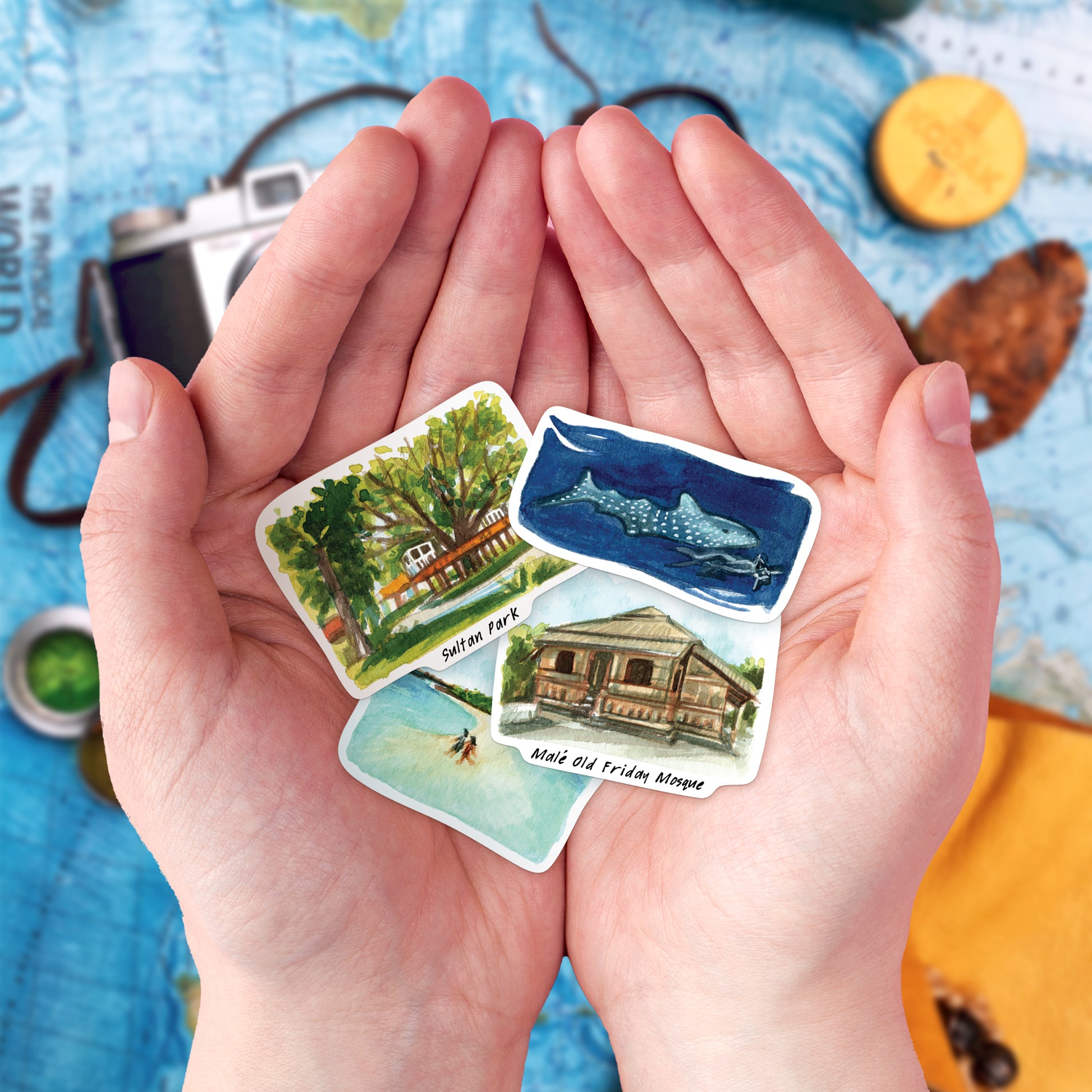 Blissful Maldives Travel Stickers (28pcs)