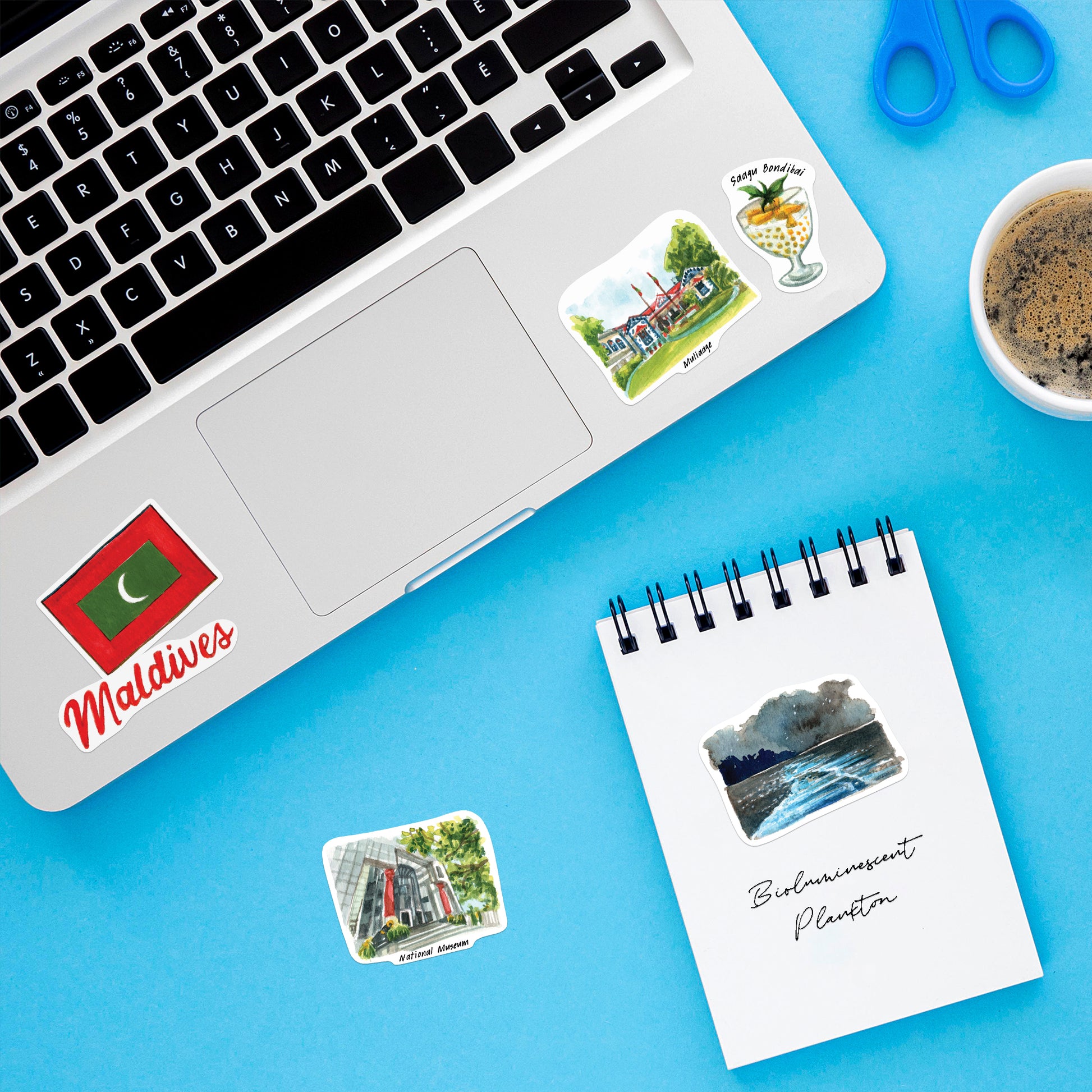 Blissful Maldives Travel Stickers (28pcs)