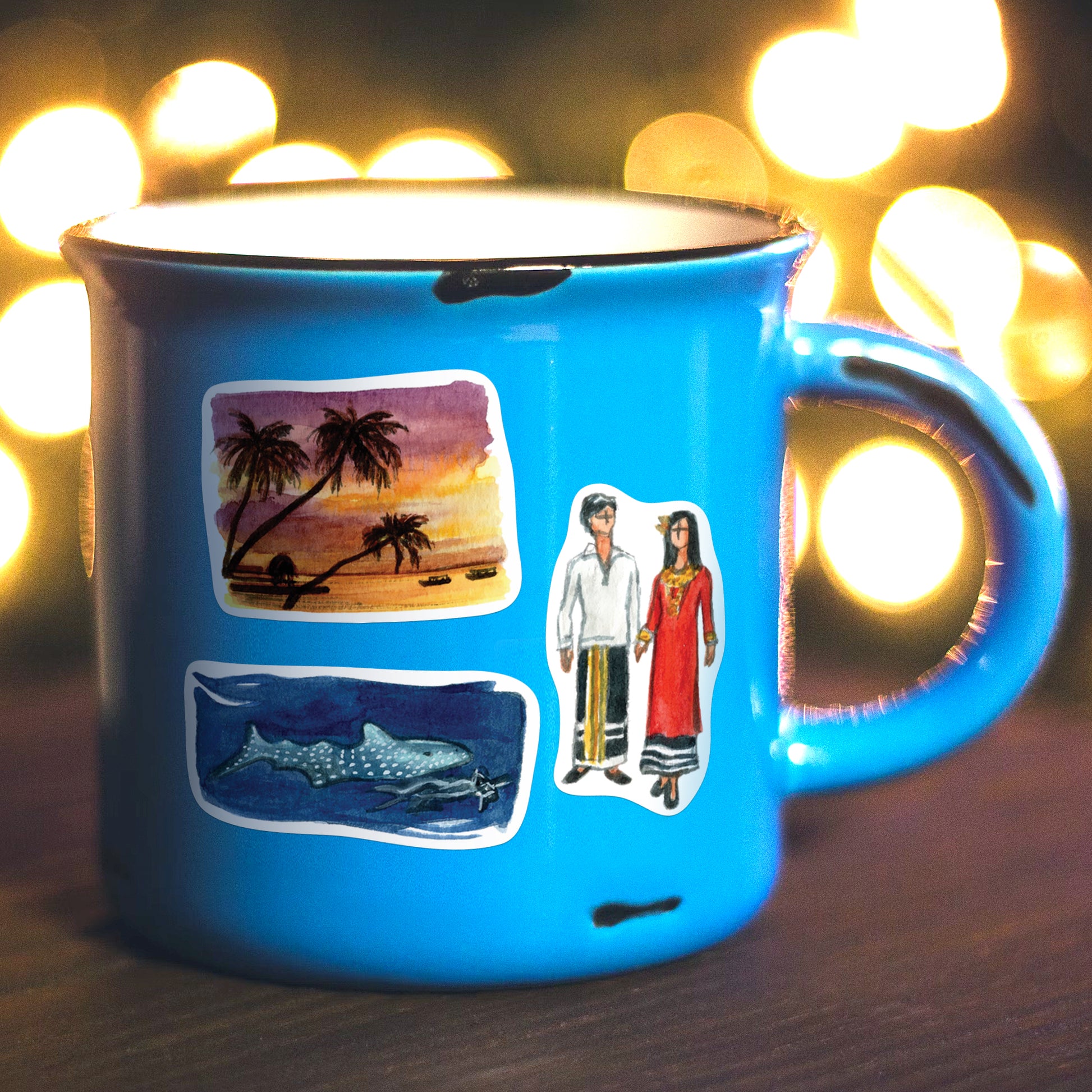 Blissful Maldives Travel Stickers (28pcs)