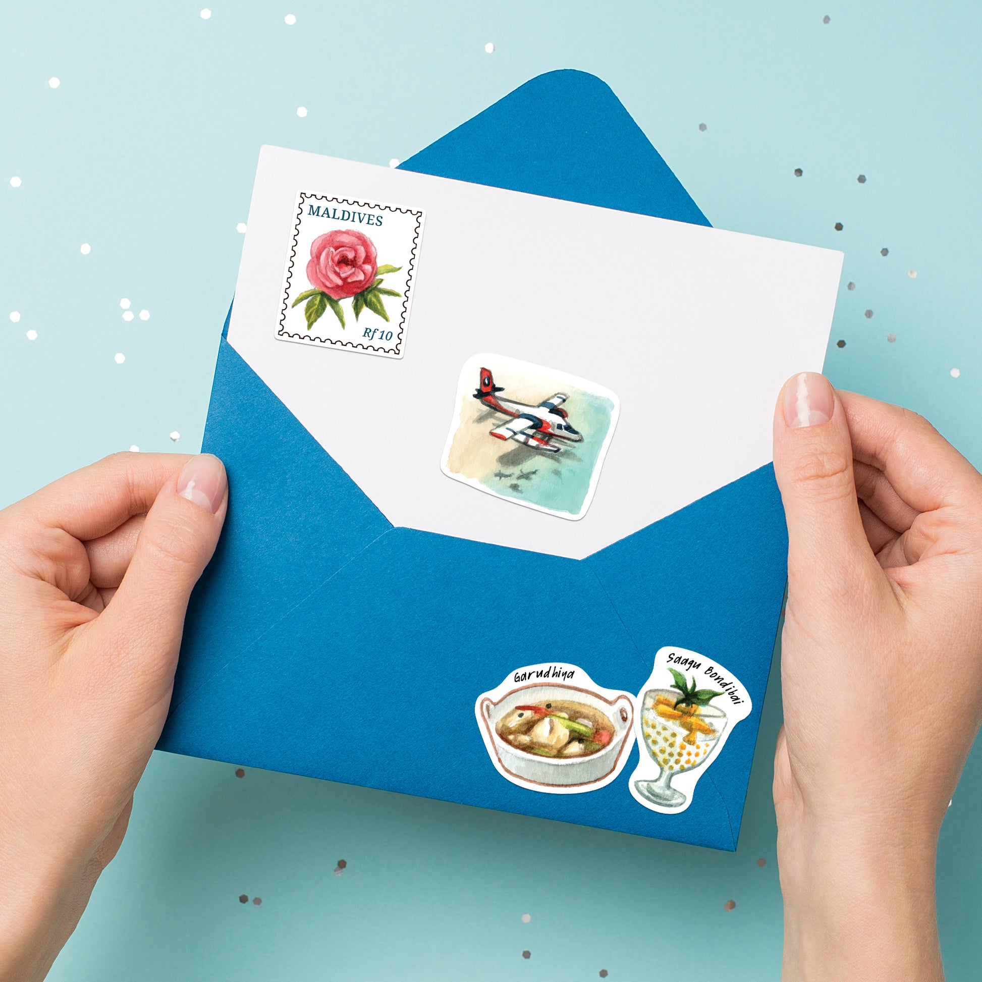 Blissful Maldives Travel Stickers (28pcs)