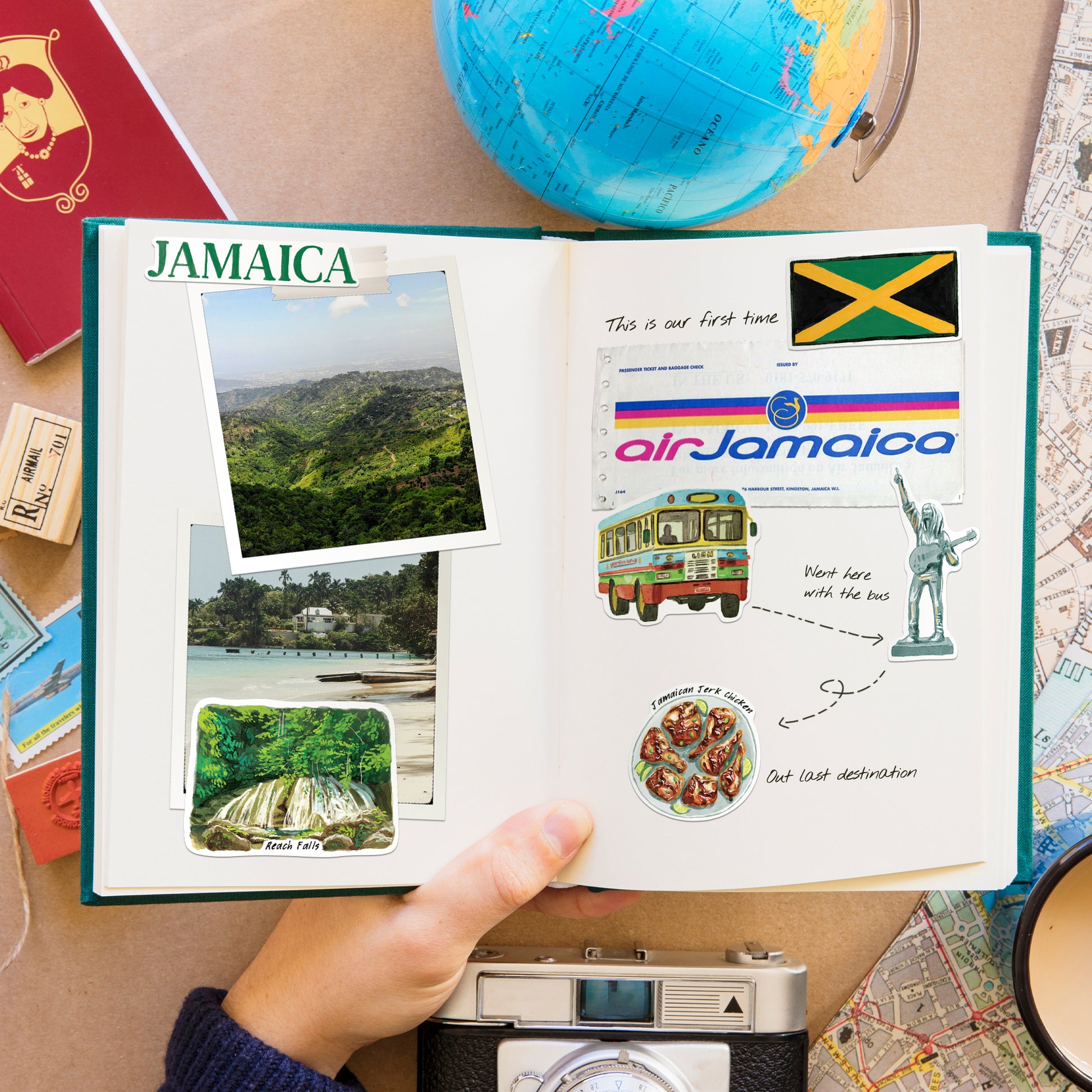 Exotic Jamaica Travel Stickers (28pcs)
