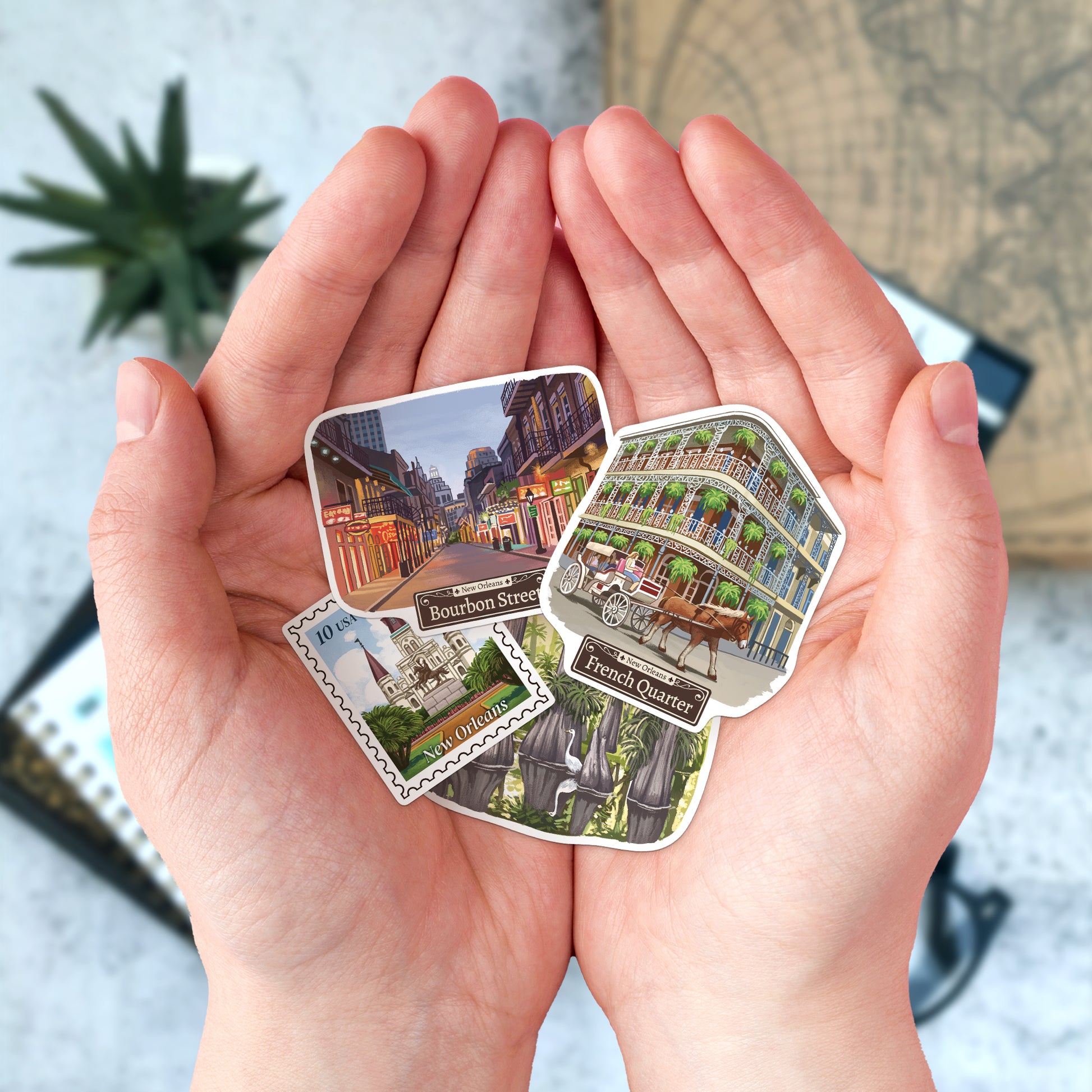 Jazzy New Orleans Travel Stickers (28pcs)