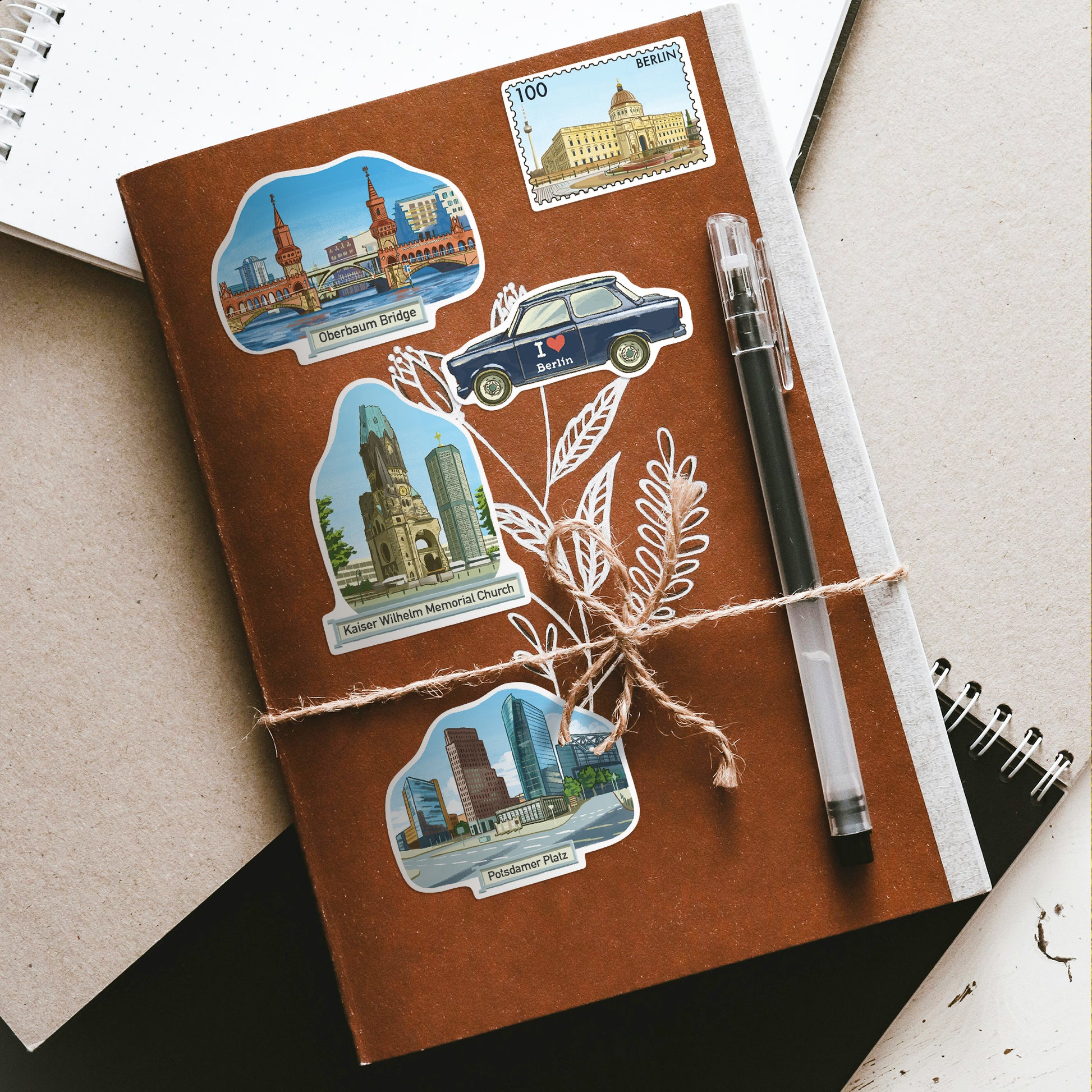 Iconic Berlin Travel Stickers (28pcs)