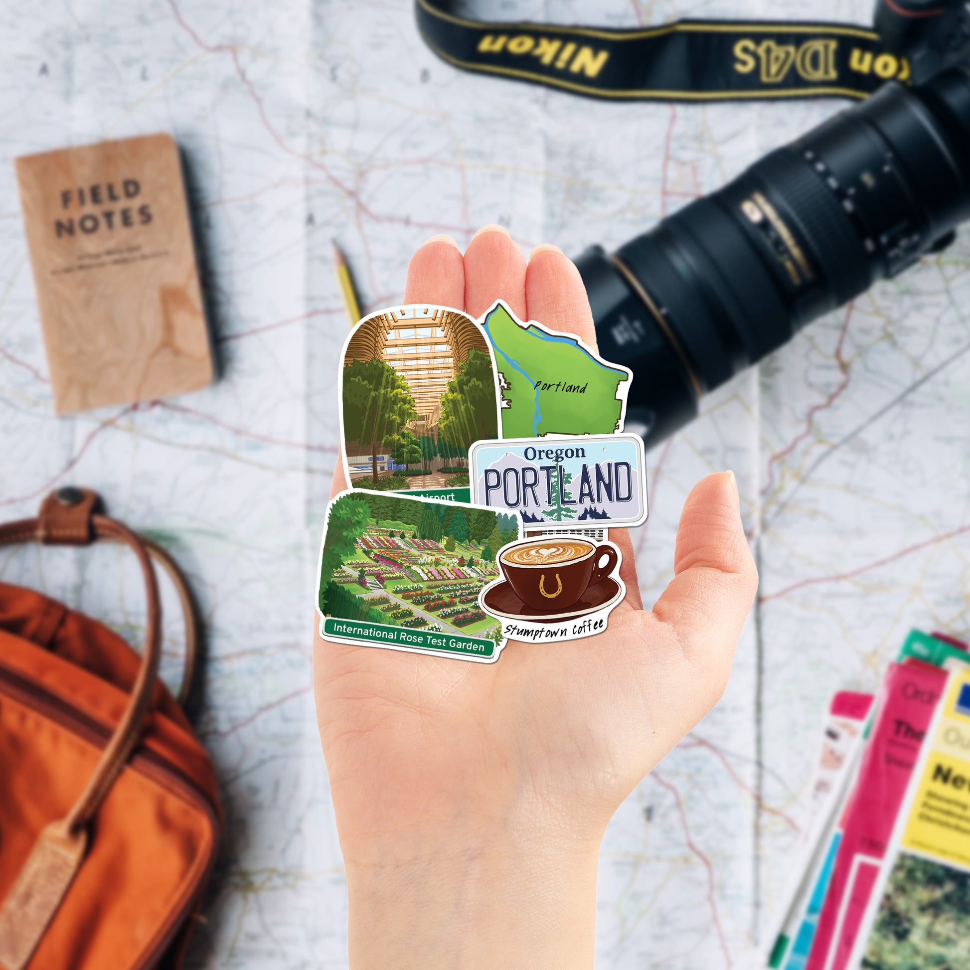 Hipster Portland Travel Stickers (28pcs)