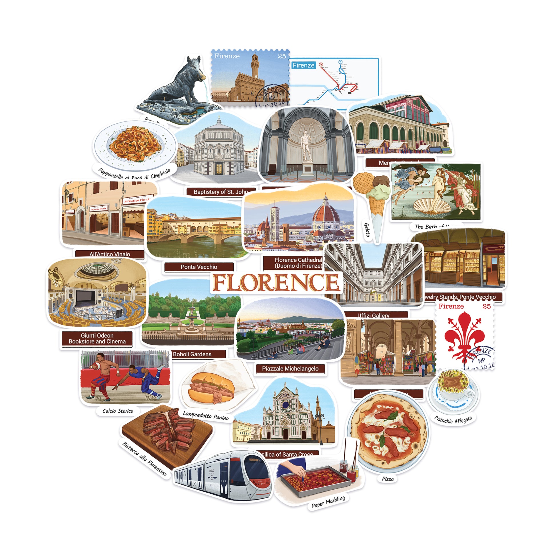 Fascinating Florence Statement Stickers (28pcs)