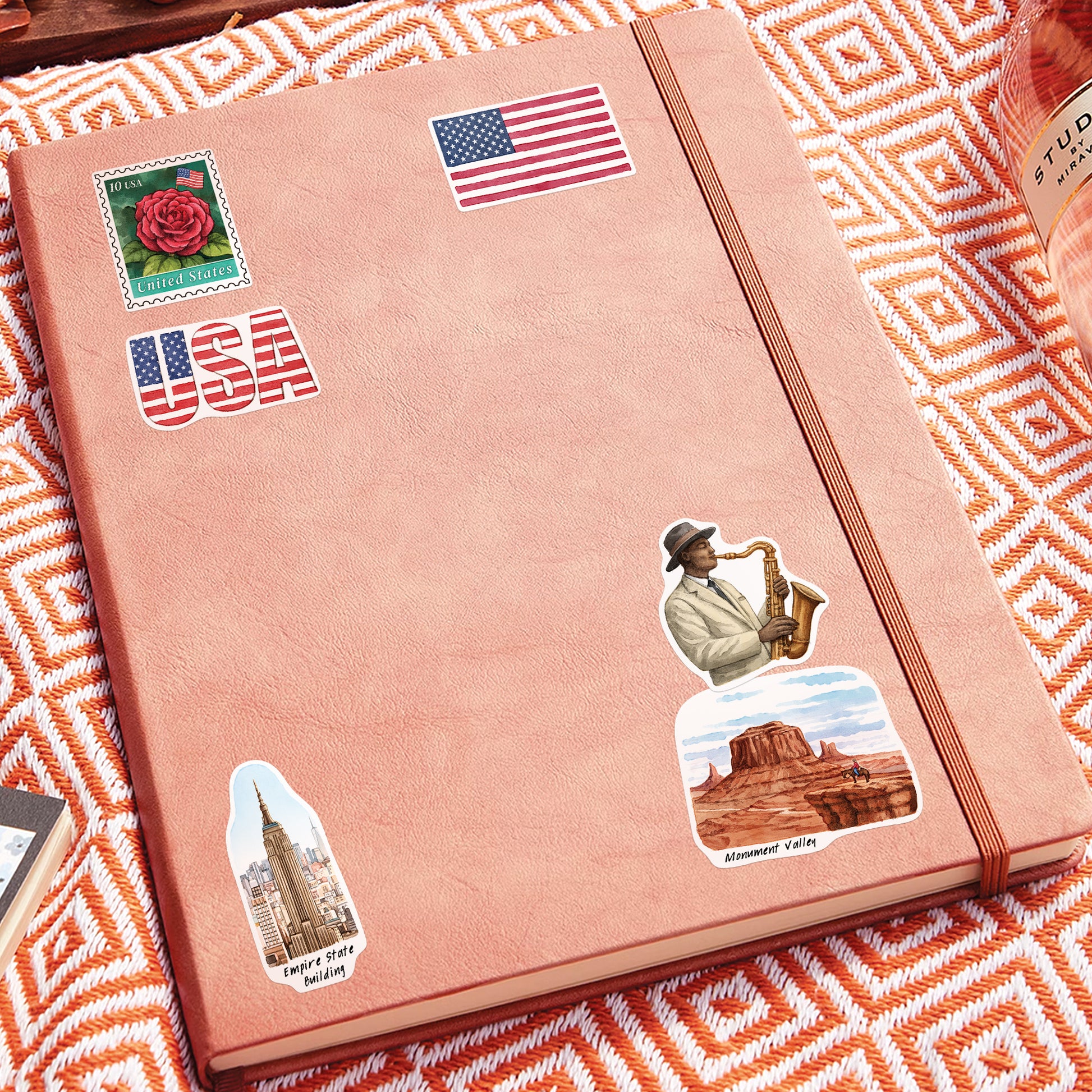 Iconic USA Travel Stickers (28pcs)