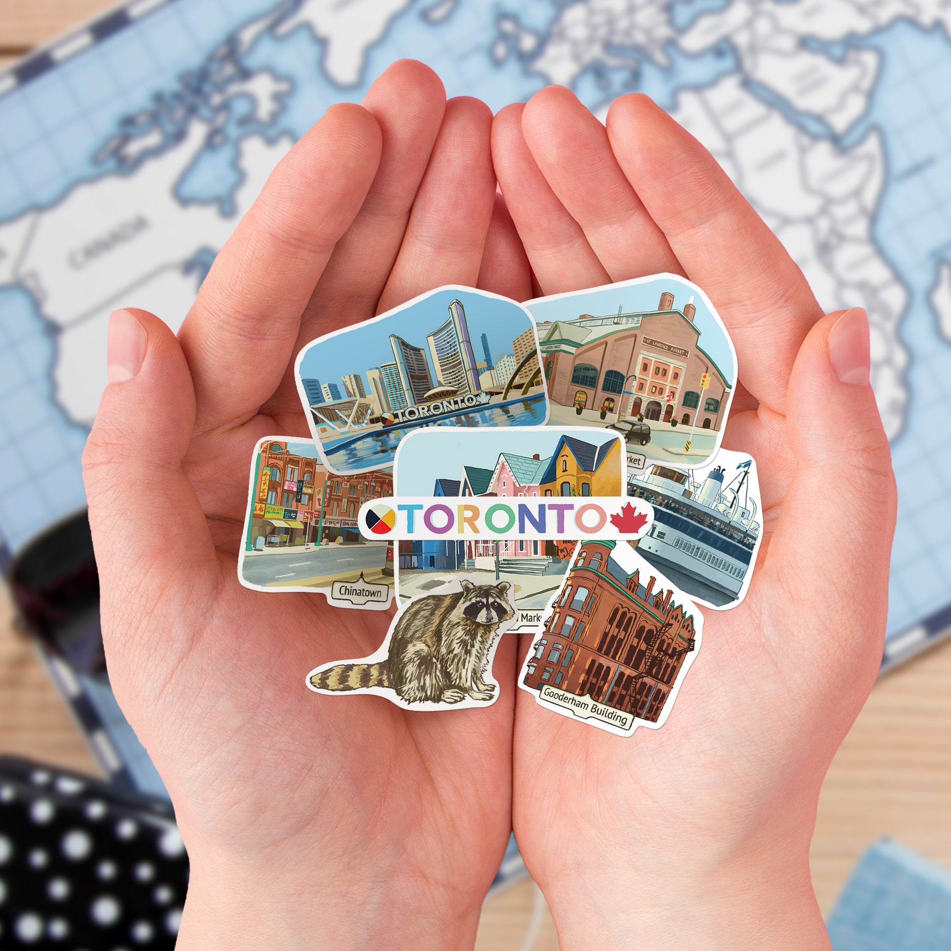 Trendy Toronto Travel Stickers (28pcs)