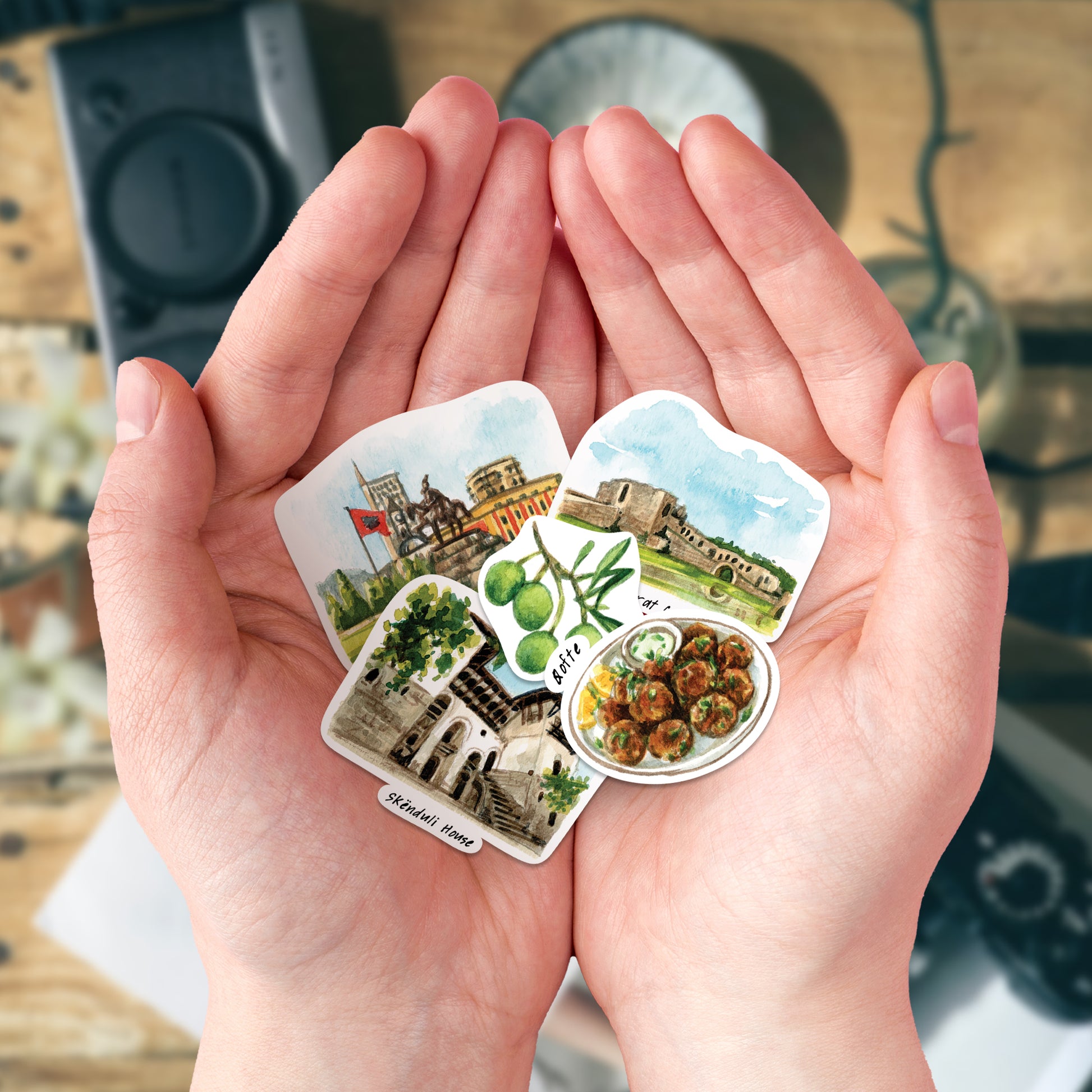 Adventurous Albania Travel Stickers (28pcs)