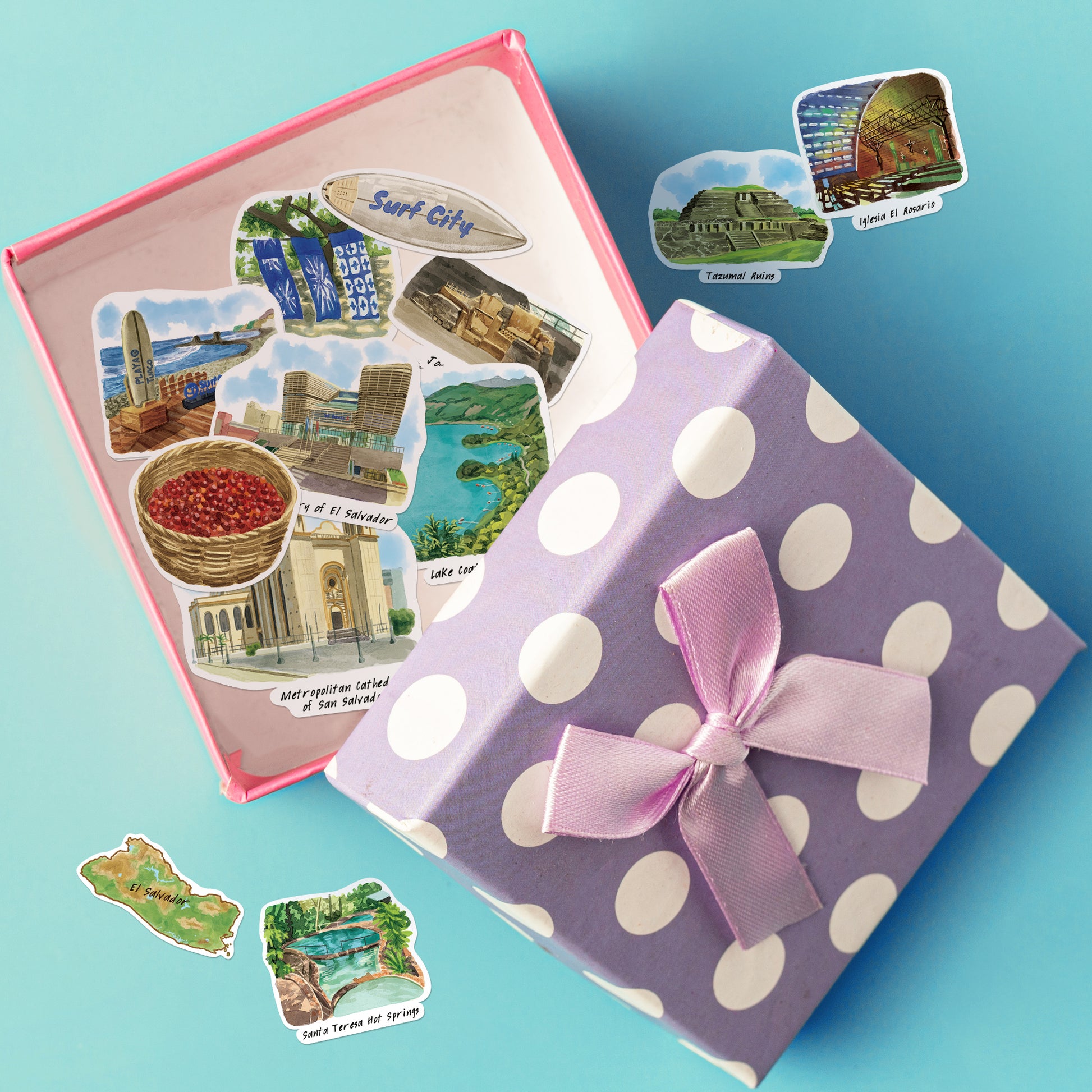 Epic El Salvador Travel Stickers (28pcs)