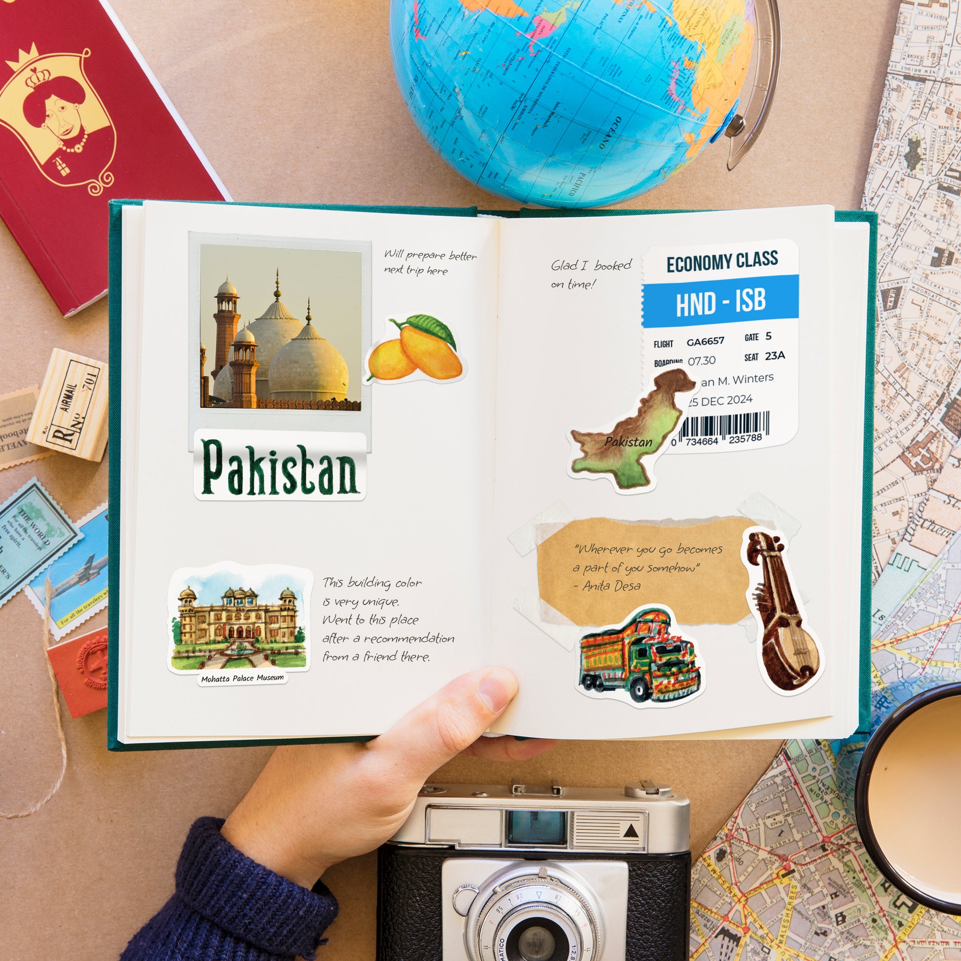 Picturesque Pakistan Travel Stickers (28pcs)