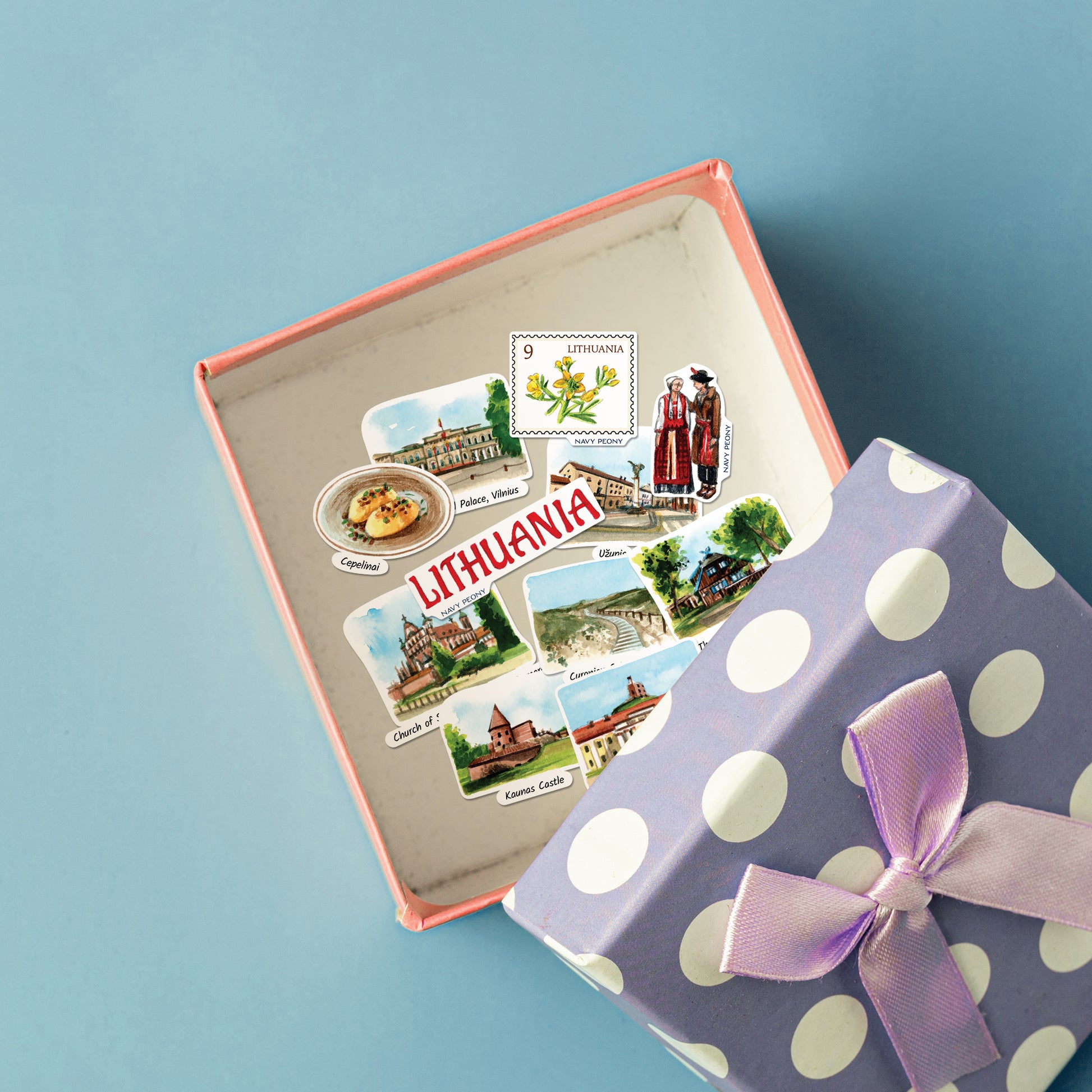 Historic Lithuania Travel Stickers (28pcs)